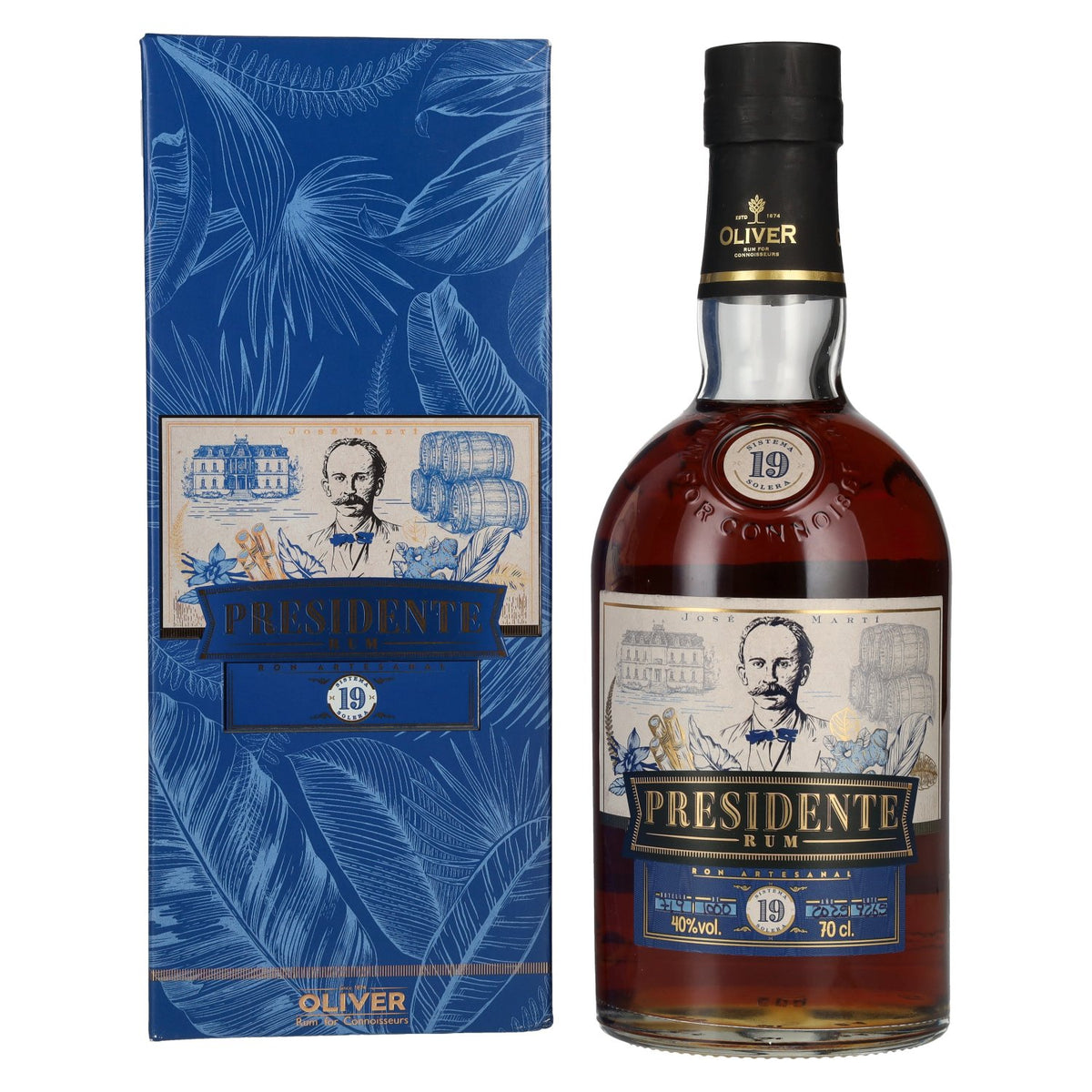 Presidente Marti 19 Solera 40 % vol. 0,7 l dans un coffret cadeau