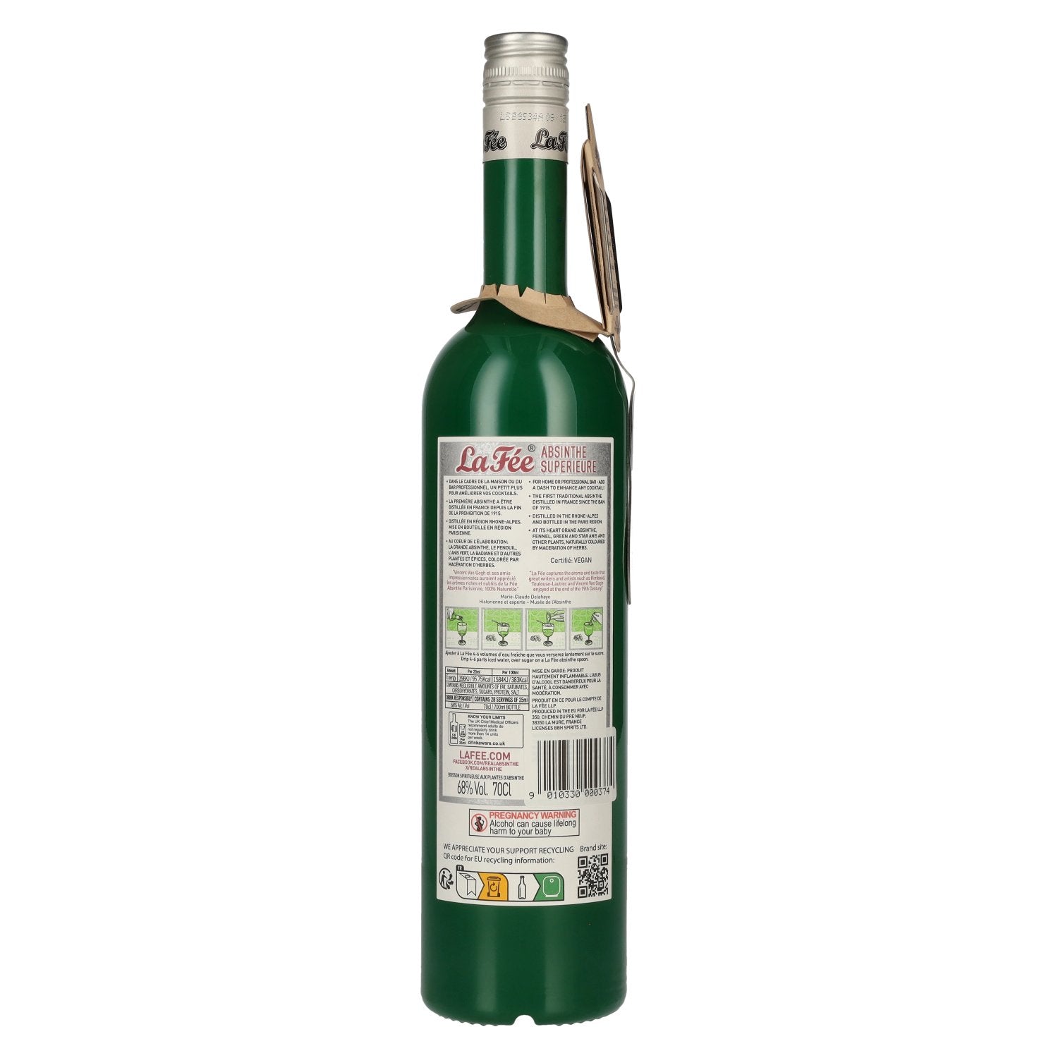 La Fée Absinthe Parisienne 68% Vol. 0,7l met absintlepel