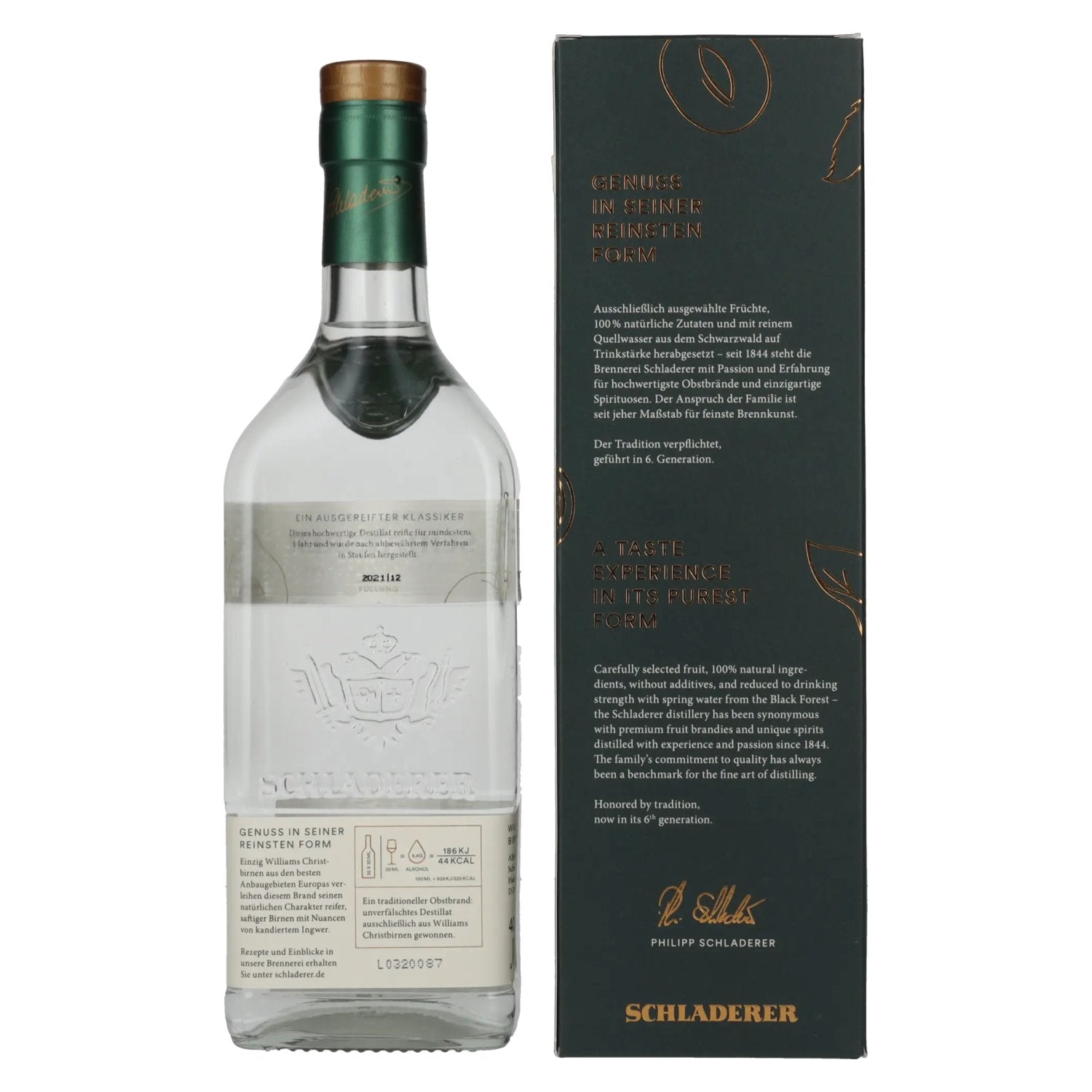 Schladerer Williams Peer 40% Vol. 0,7l in geschenkverpakking