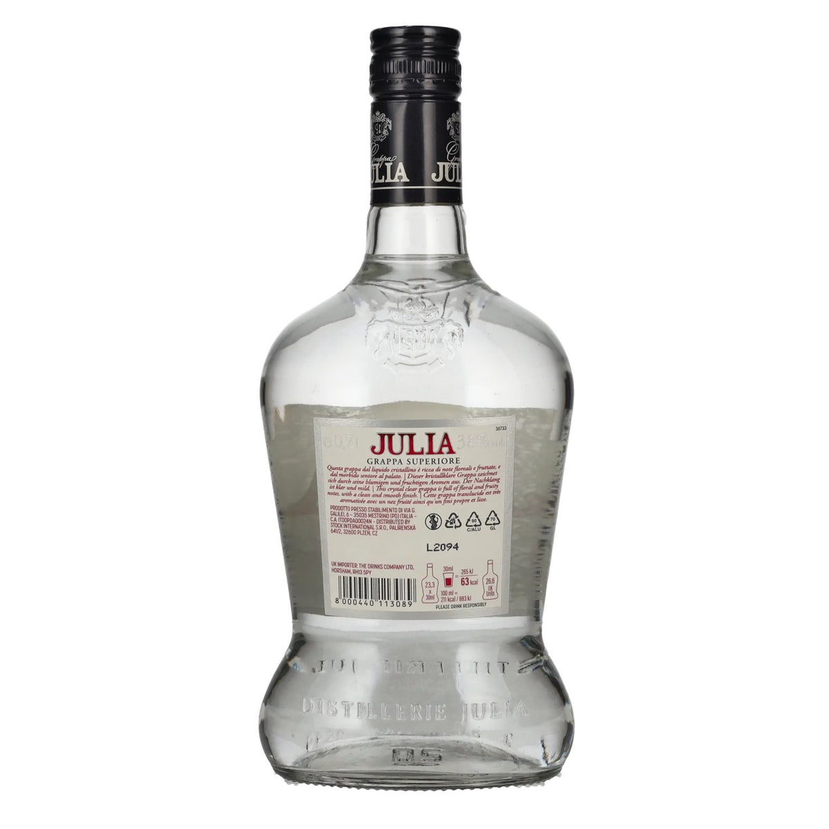 Grappa Julia Superiore 38% vol. 0,7 l