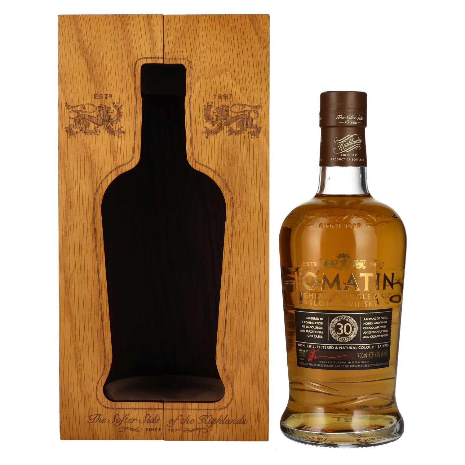 Tomatin 30 Years Old Highland Single Malt Scotch Whisky 46% Vol. 0,7l in wooden box