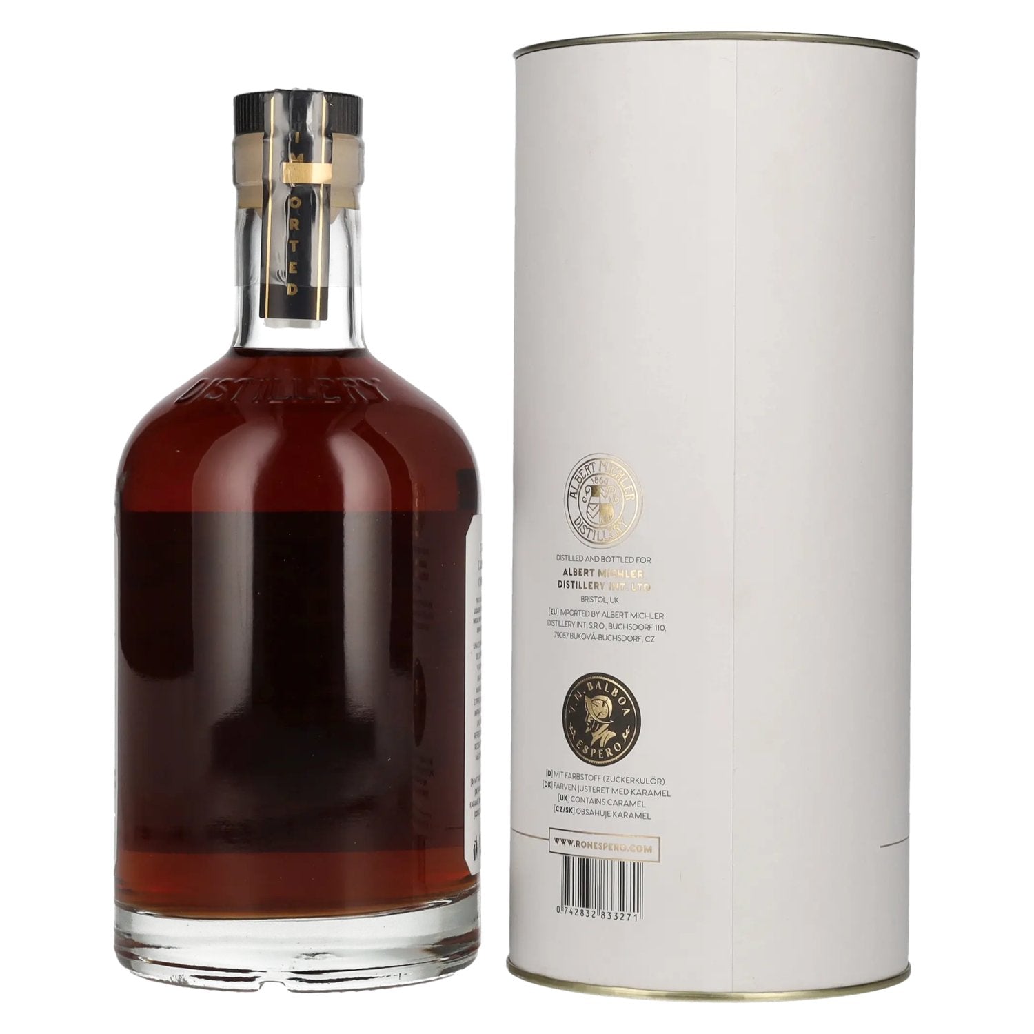 Ron Espero Caribische Kokosnoot &amp; Rum Likeur 40% Vol. 0,7l in geschenkverpakking