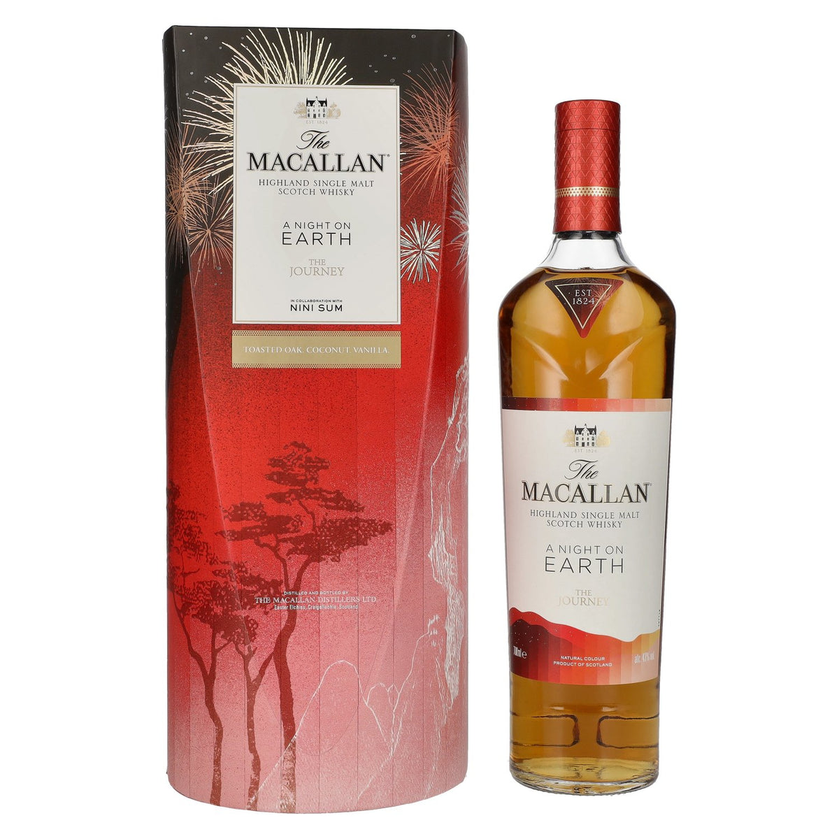 The Macallan A NIGHT ON EARTH THE JOURNEY 2023 43% ABV 0.7 litres in a gift box