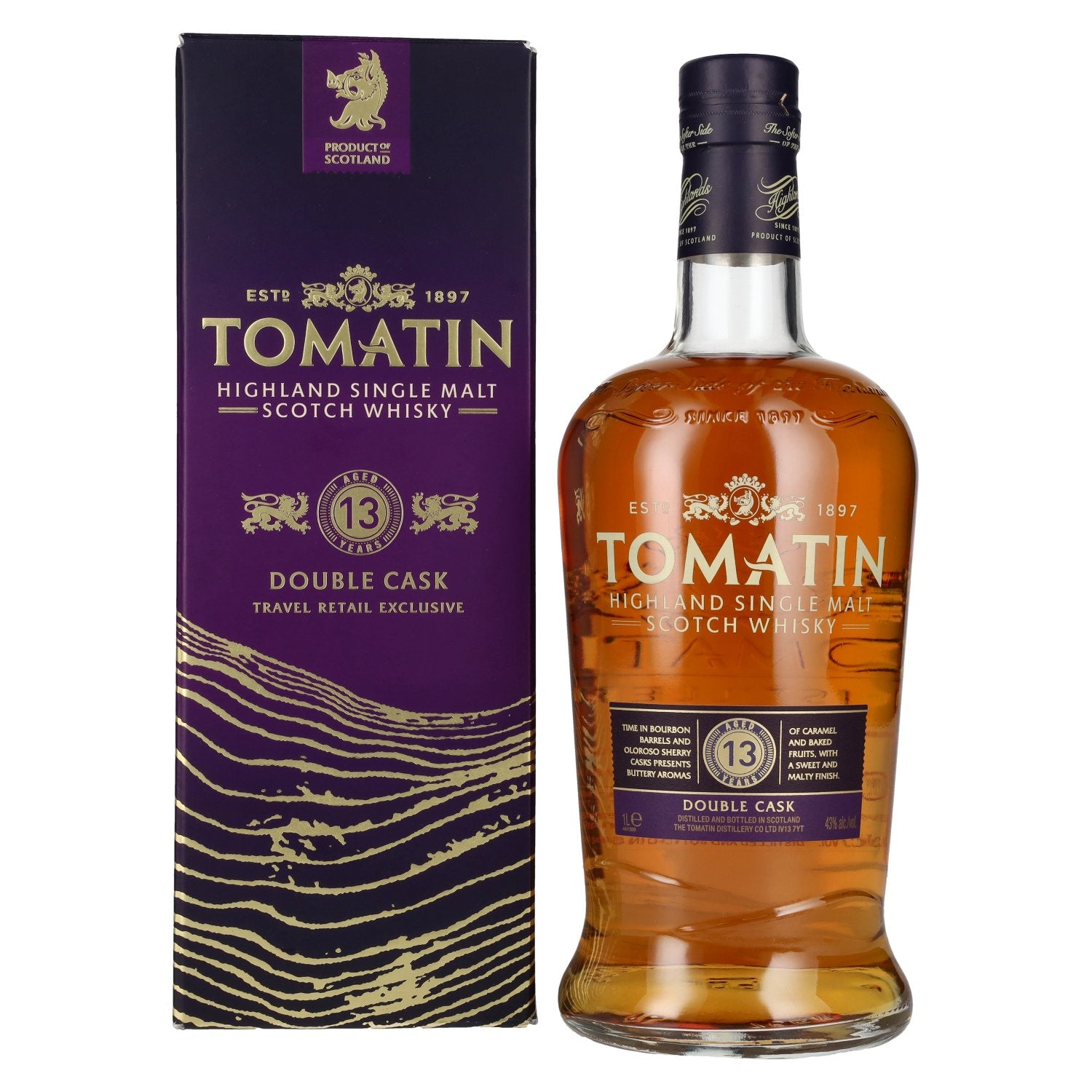 Tomatin 13 Years Old DOUBLE CASK Travel Retail 43% Vol. 1l in Geschenkbox