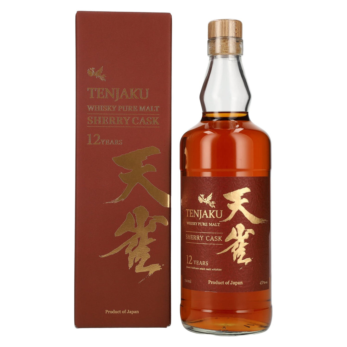 Tenjaku 12 Years Pure Malt Whisky Sherry Cask 43% vol. 0,7 l in geschenkverpakking