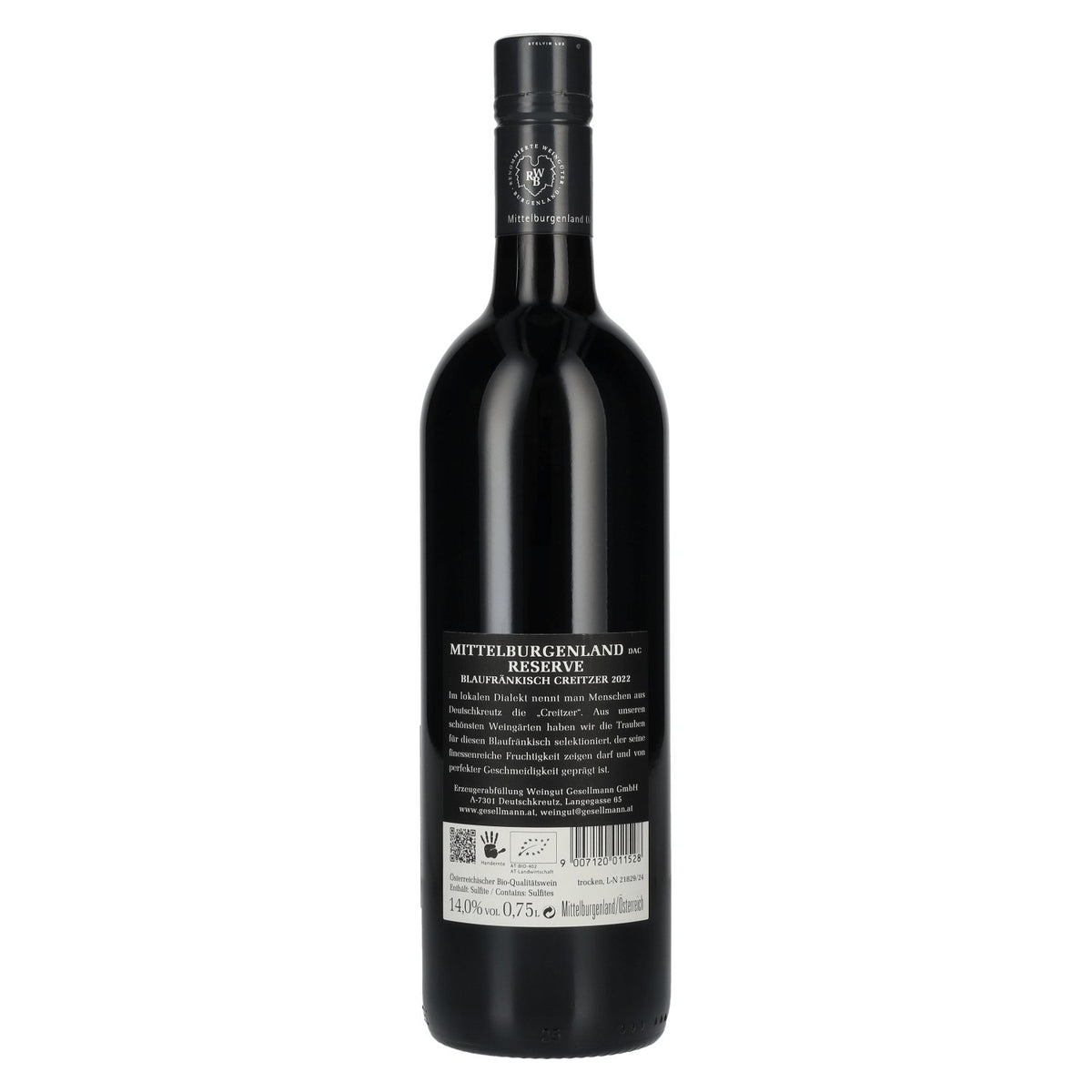 Gesellmann Blaufränkisch Creitzer Reserve Mittelburgenland DAC 2022 14% vol. 0,75 l