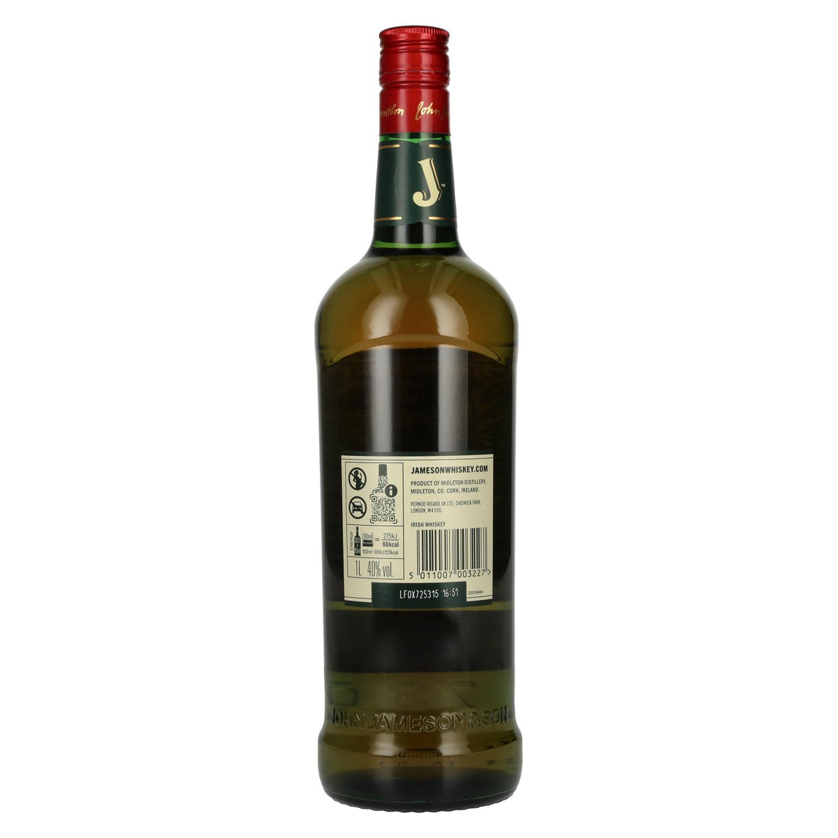 Jameson Whiskey Triple Distilled, 40 % vol., 1 l