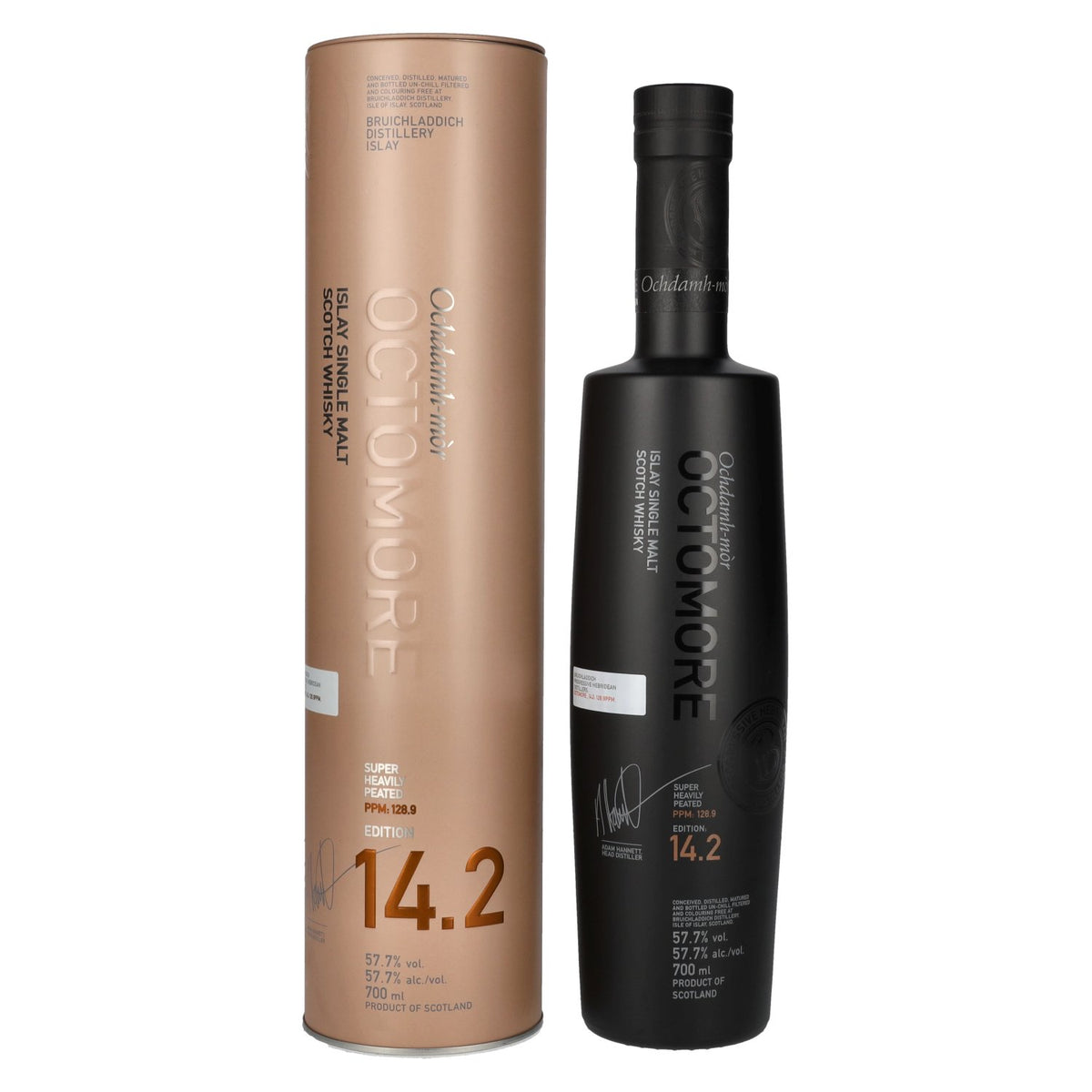 Octomore EDITION: 14.2 Super Heavily Peated Islay Single Malt 57.7% ABV 0.7l in a tin box