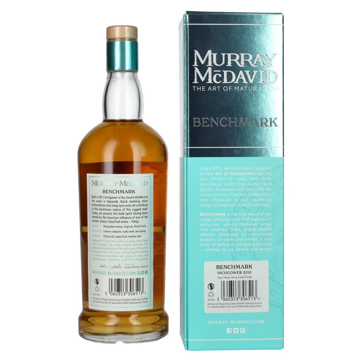 Murray McDavid BENCHMARK 14 Years Old INCHGOWER Tokaji Wine Cask Finish 2010 53,4% Vol. 0,7l in Geschenkbox