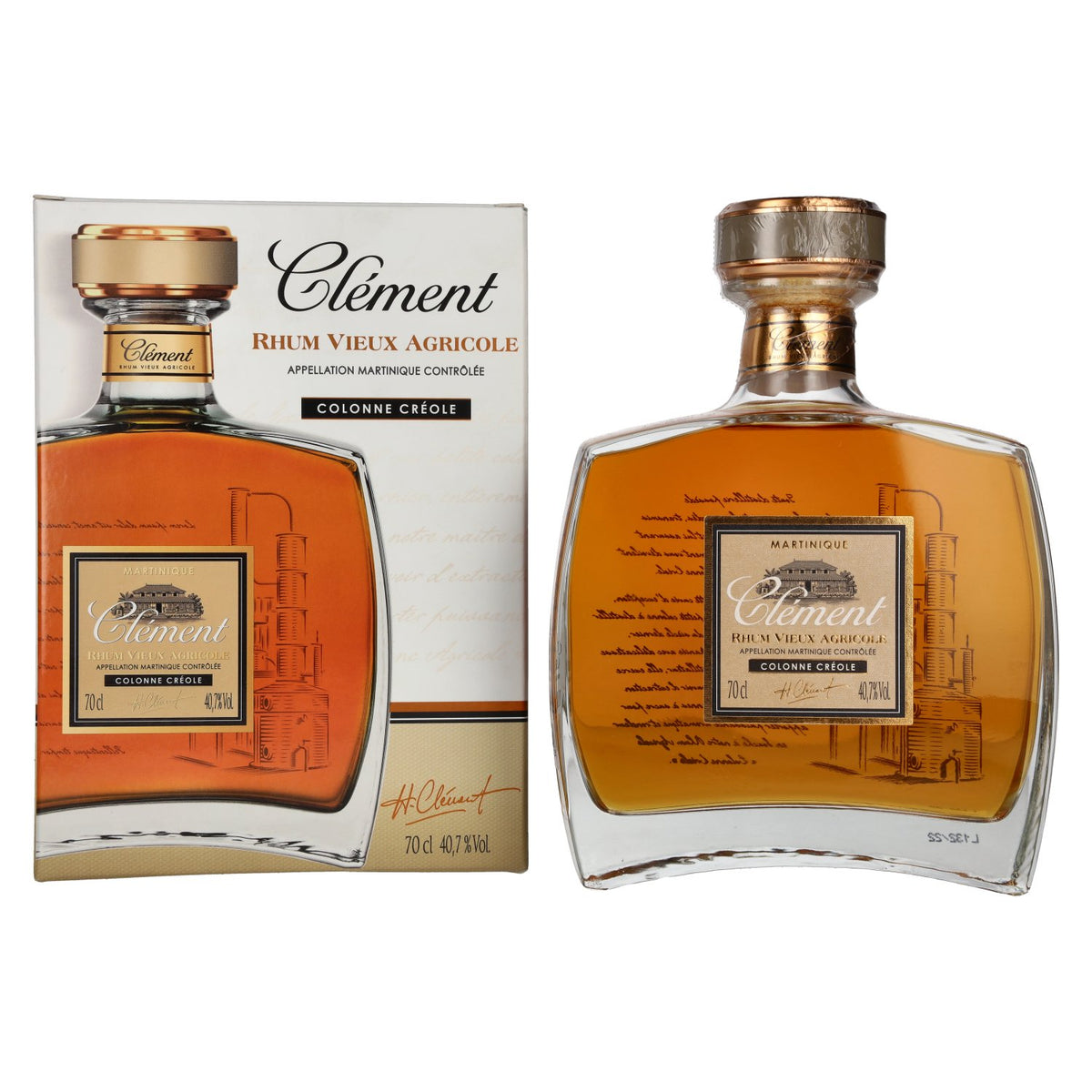 Clément Rhum Vieux Agricole Colonne Créole 40,7% Vol. 0,7l in Geschenkbox