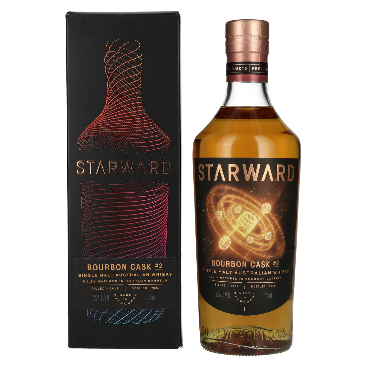 Starward BOURBON CASK Single Malt Australian Whisky No. 2, 52% ABV, 0.7 litres, in a gift box
