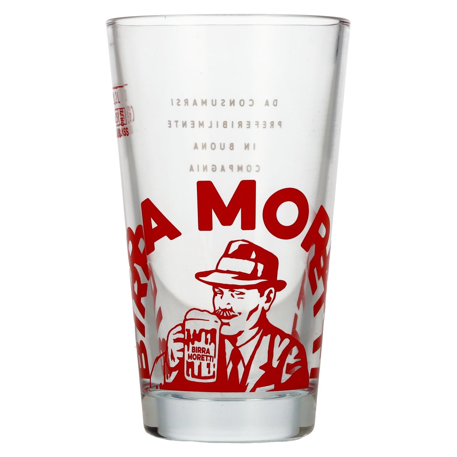 Birra Moretti glass with calibration 0.2l