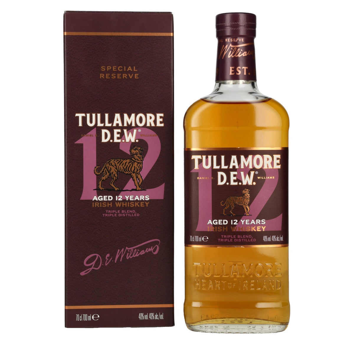 Tullamore D.E.W. 12 Years Old Irish Whiskey Special Reserve 40% vol. 0,7 l in geschenkverpakking