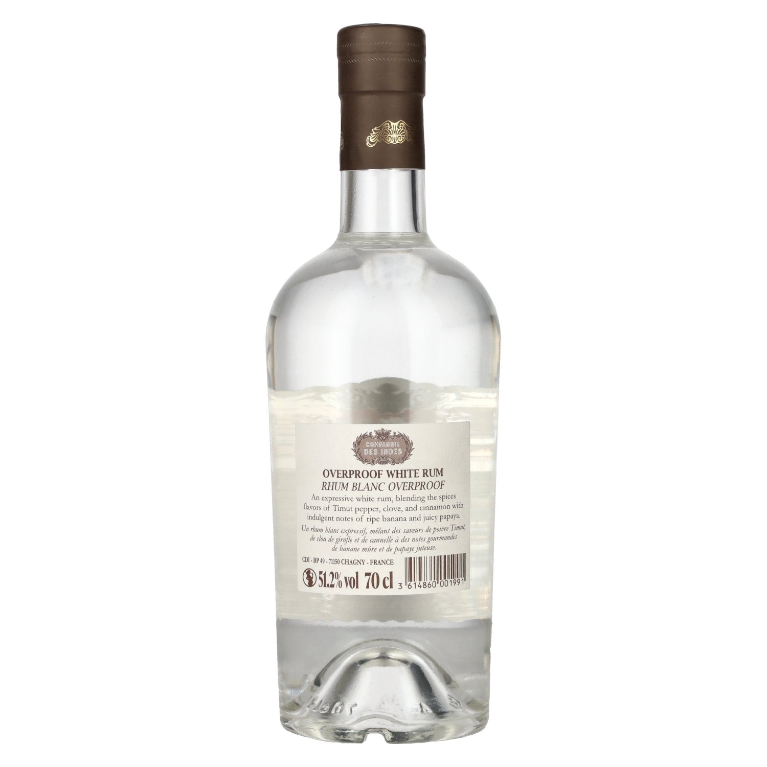 Compagnie des Indes COMPASS Dominicaanse Republiek Overproof Witte Rum 51,2% Vol. 0,7l