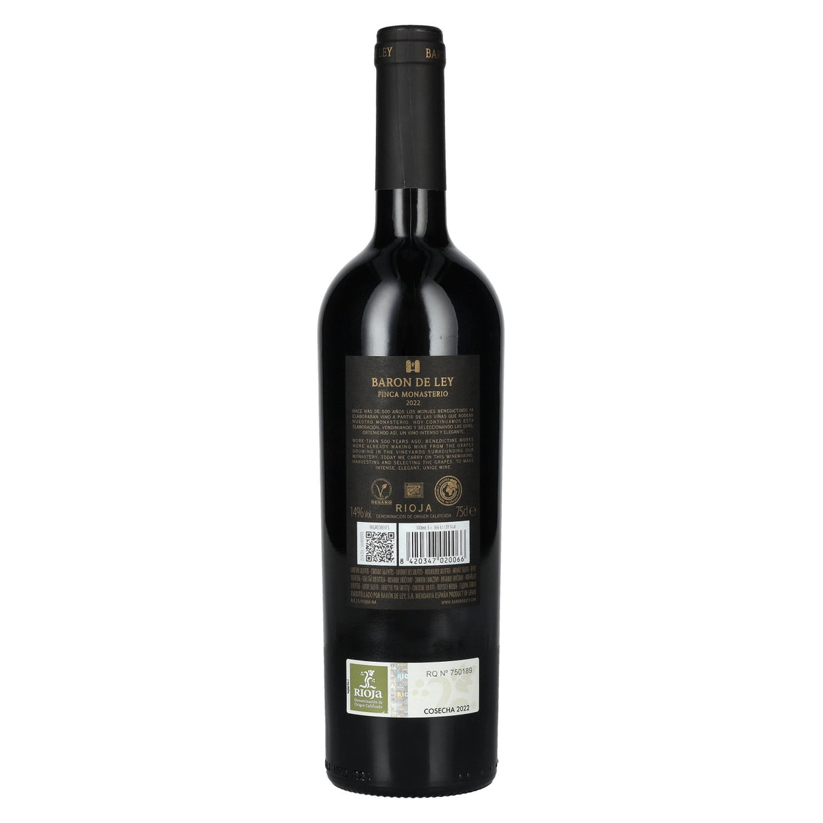 Baron de Ley Rioja Finca Monasterio DOC 2022 14% vol. 0,75 l