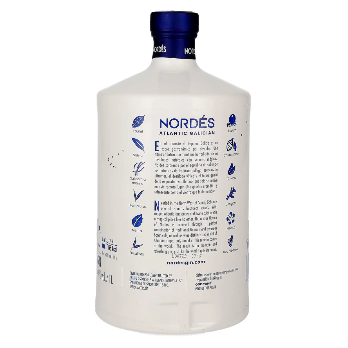 Nordes Atlantic Galician Gin 40 % vol. 1 l