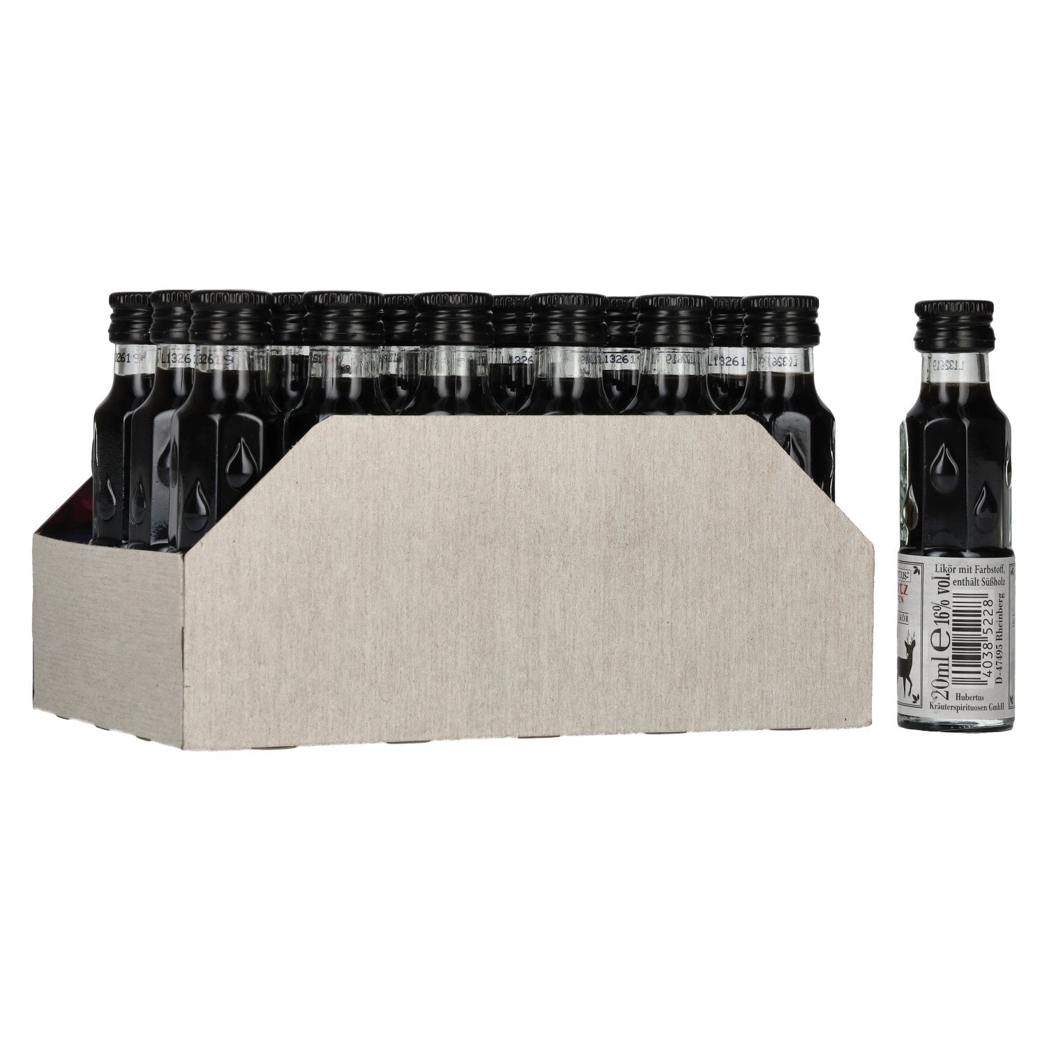 St. Hubertus LAKRITZ Gouttes de liqueur de réglisse 16 % vol. 24 x 0,02 l