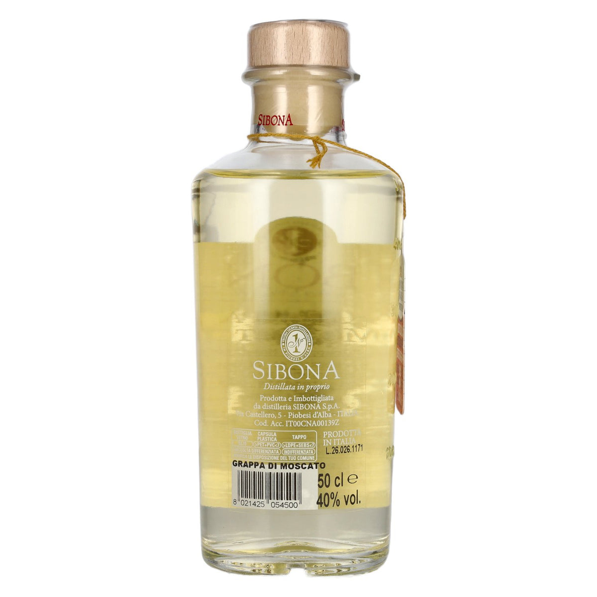 Sibona La Grappa di MOSCATO 40% vol. 0.5 l