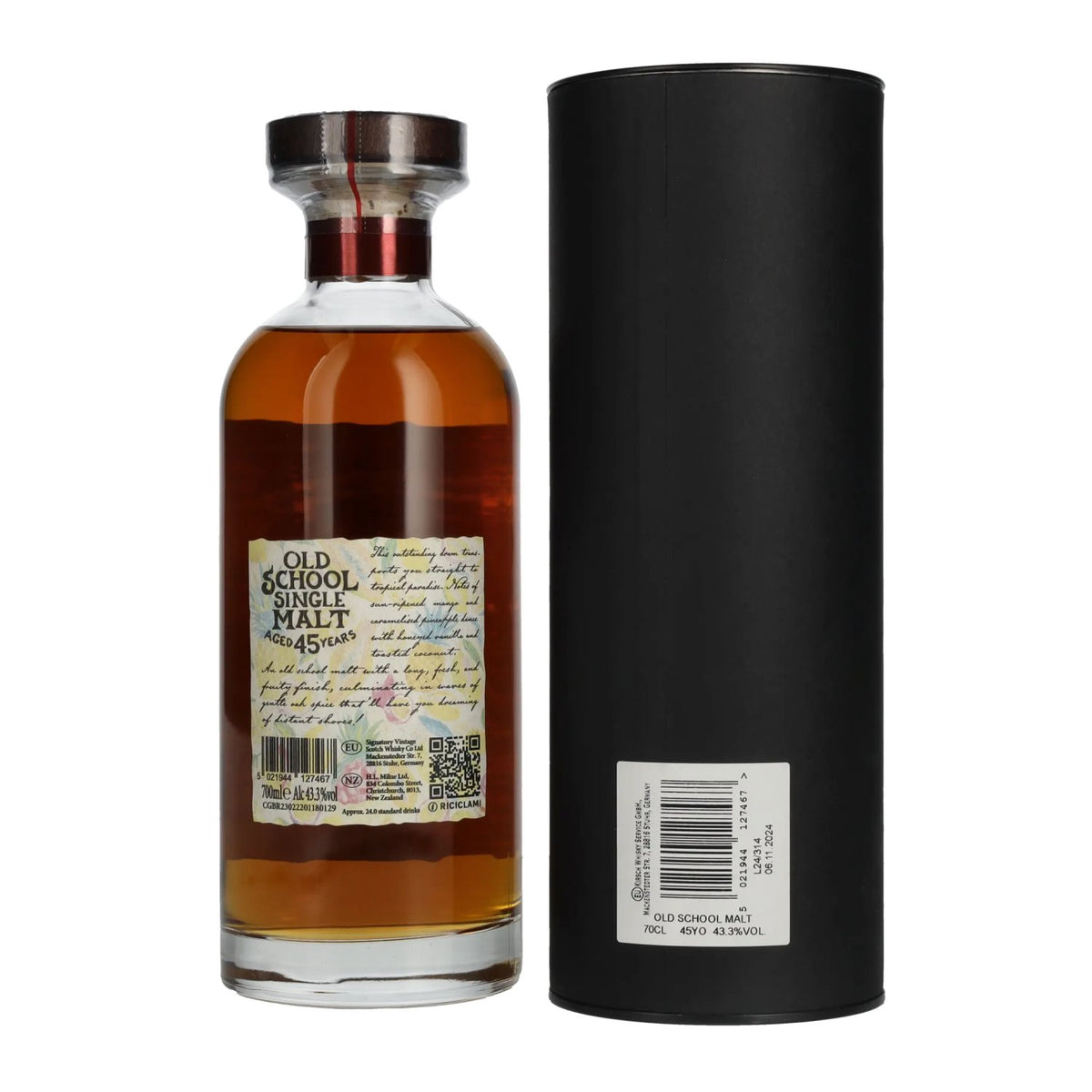 Signatory Vintage 45 Years Old OLD SCHOOL Tropical Fruit Edition 43.3% vol. 0.7l in a gift box