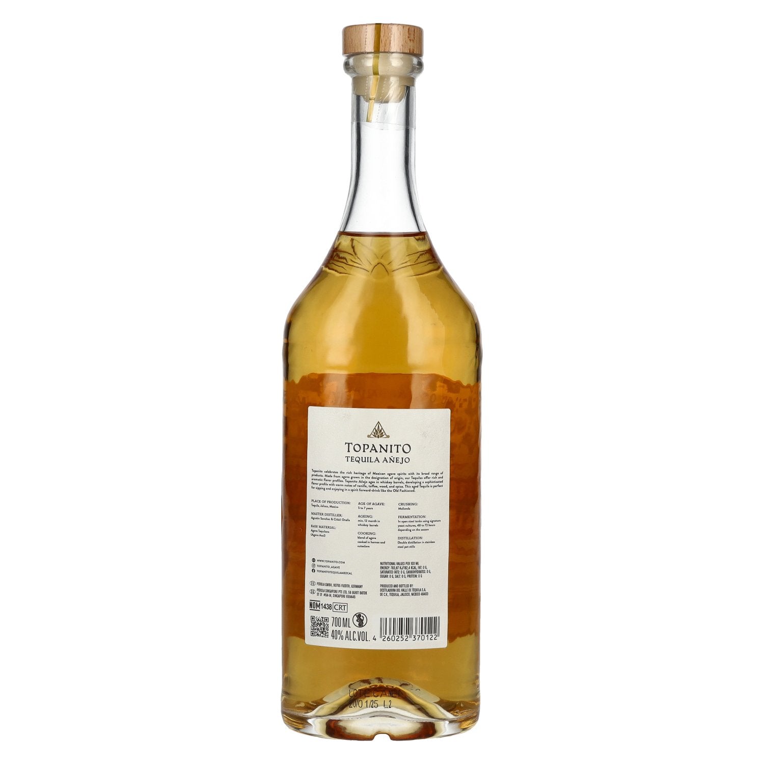 Topanito Añejo Tequila 100% Agave Azul 40% Vol. 0,7l