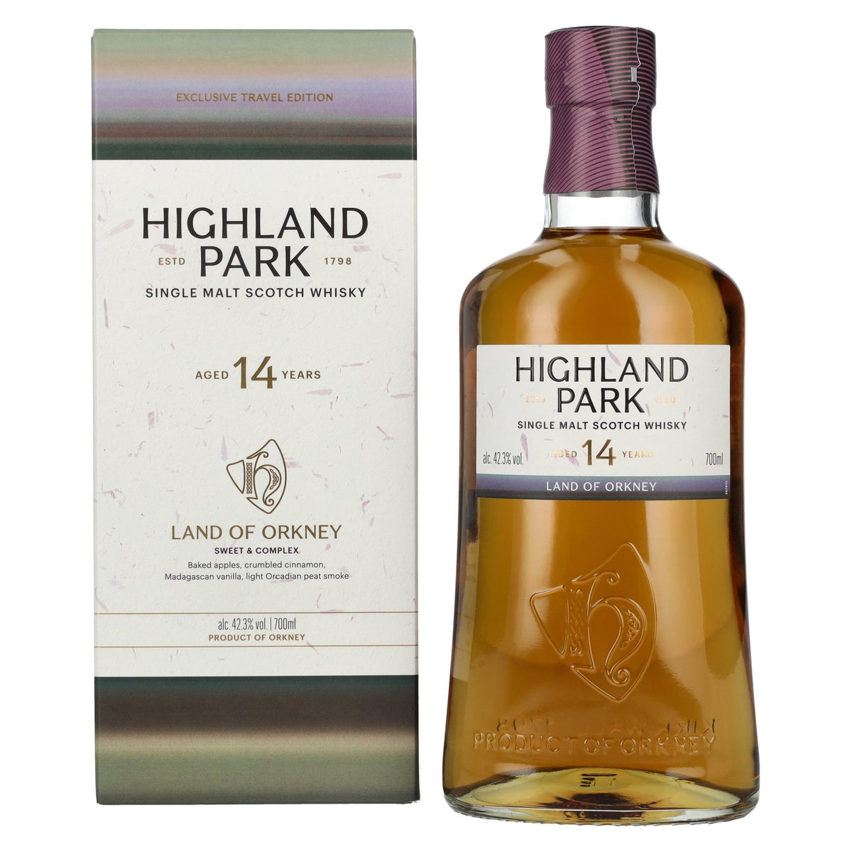 Highland Park 14 Years Old LAND OF ORKNEY Single Malt Scotch Whisky 42,3% Vol. 0,7l in Geschenkbox