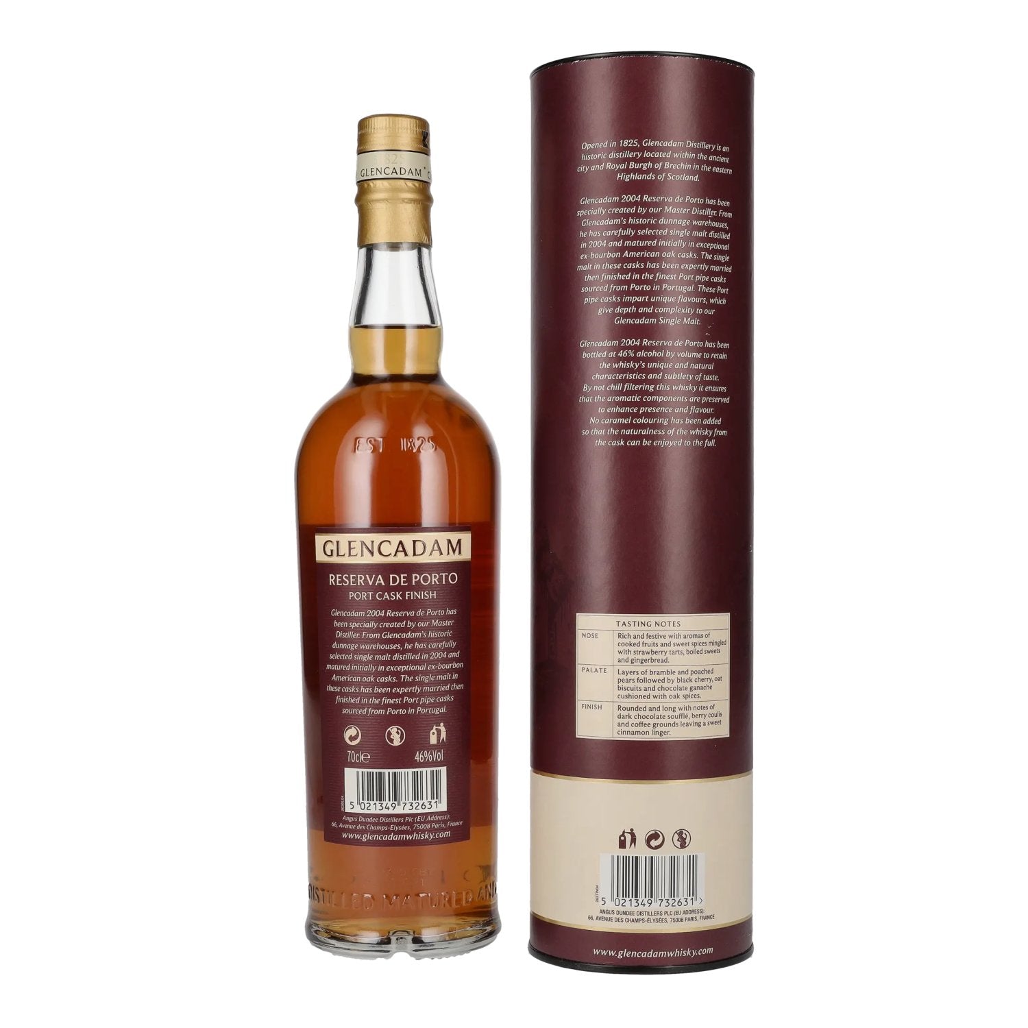 Glencadam 17 Years Old Reserva de Porto Port Cask Finish 46% Vol. 0,7l en boîte cadeau