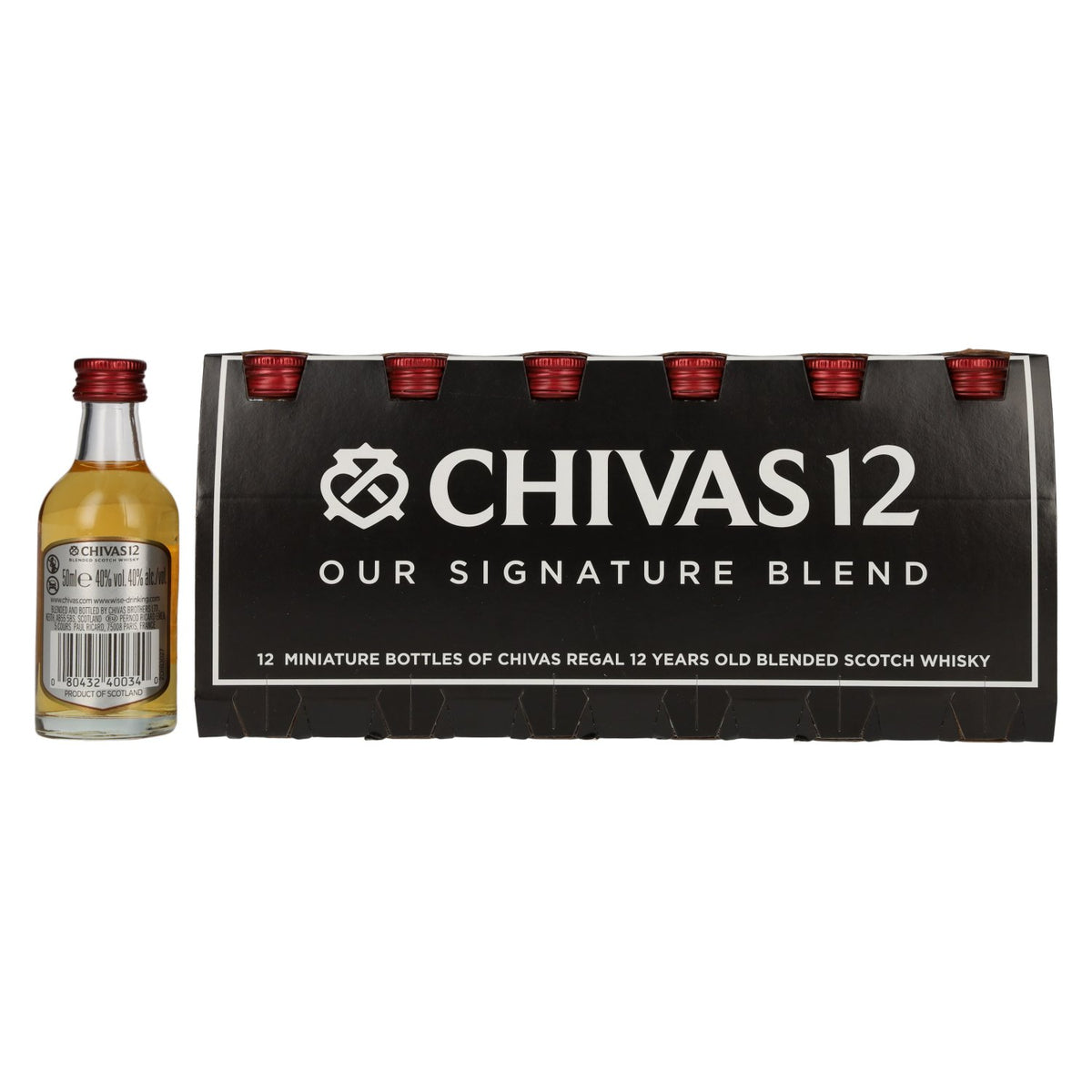 Chivas Regal 12 Years Old Blended Scotch Whisky 40% vol. 12 x 0,05 l