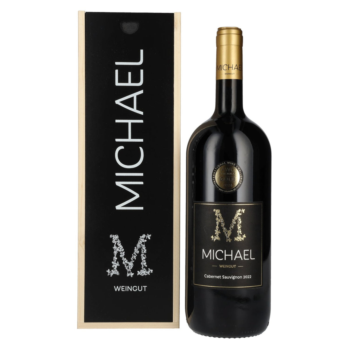 MICHAEL Cabernet Sauvignon Burgenland 2022 14 % vol. 1,5 l dans un coffret en bois