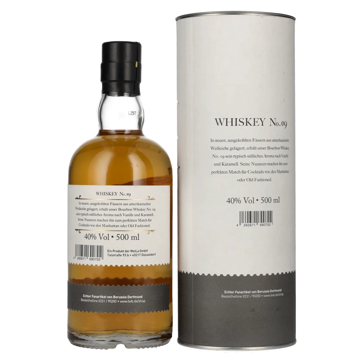 BVB 09 BOURBON Whisky No. 09 40% vol. 0.5 l in a gift box