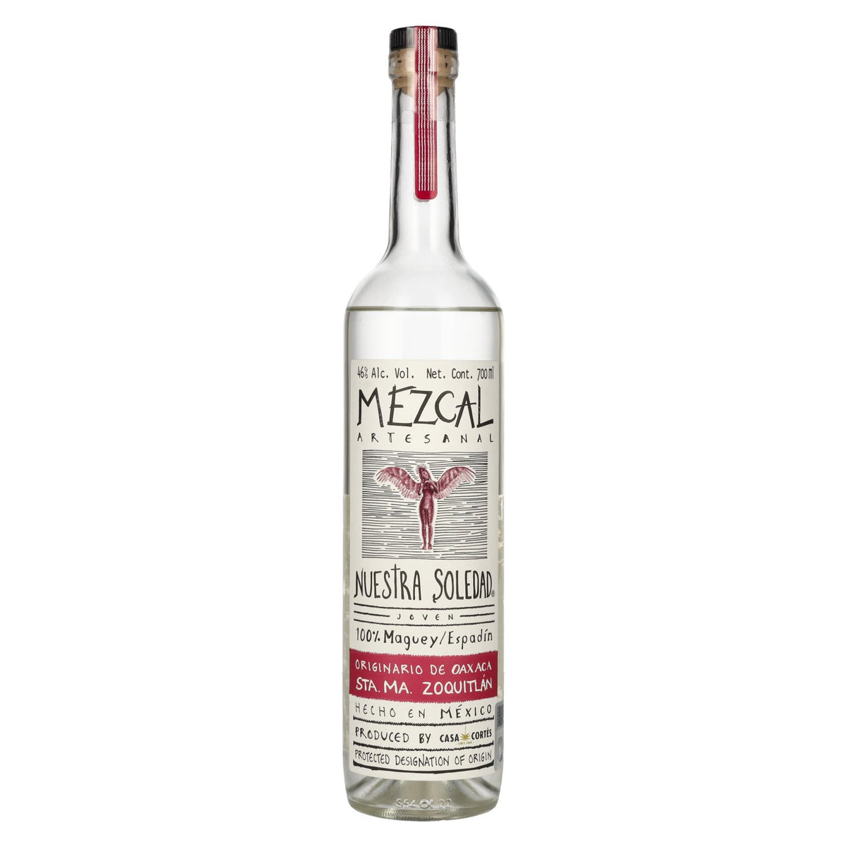 Nuestra Soledad Mezcal Joven STA. MA. ZOQUITLÁN 46% ABV 0.7l