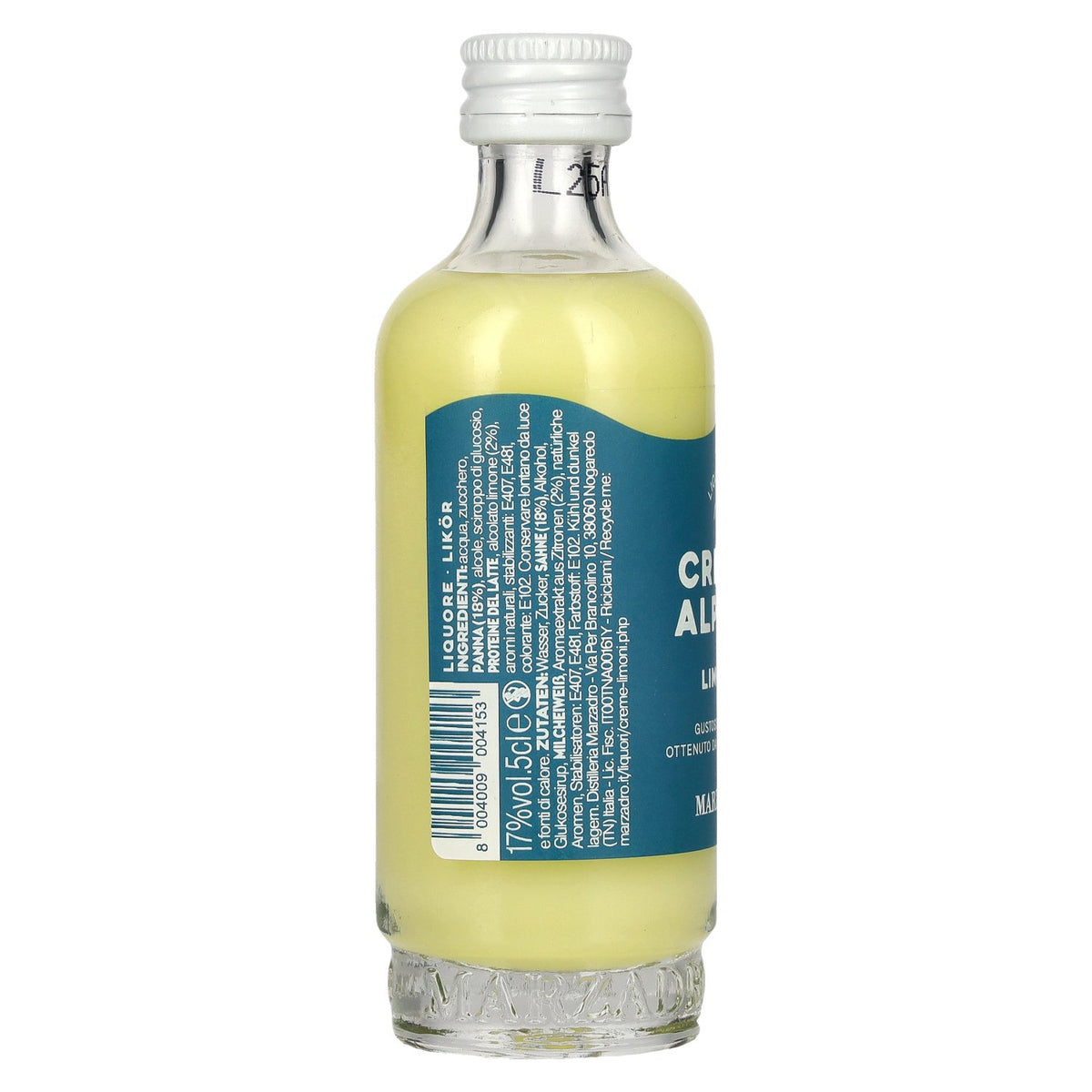 Marzadro Crema Alpina Lemon Liqueur 17% vol. 0.05 l