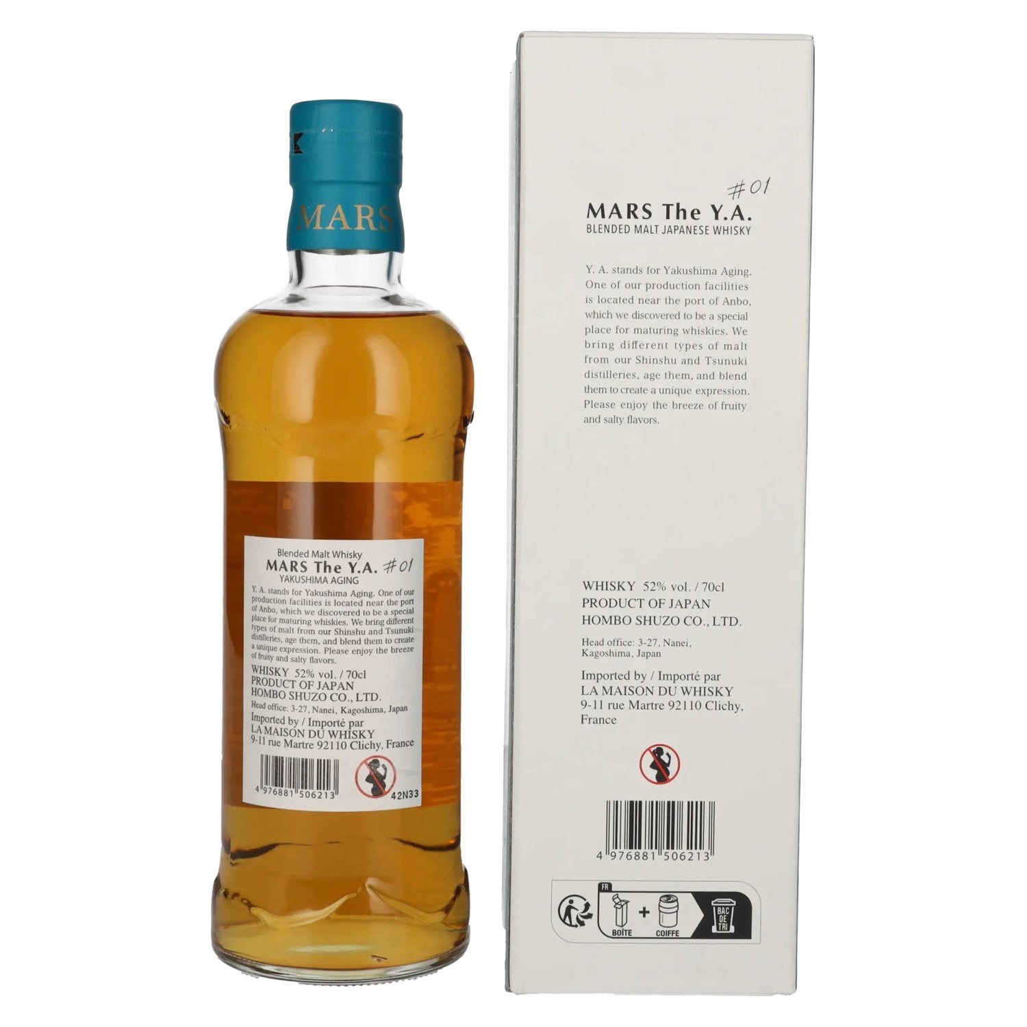 Mars The Y.A. Blended Malt Japanese Whisky # 01 52% Vol. 0,7l in geschenkverpakking