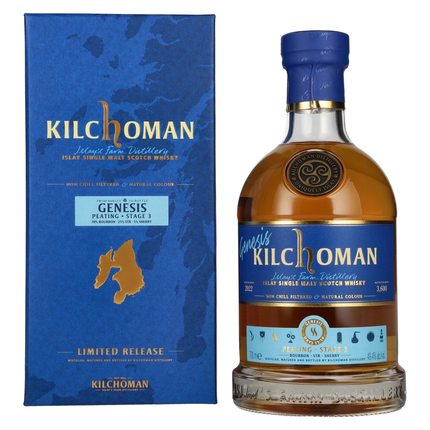 Kilchoman GENESIS PEATING Stage 3 49,4% Vol. 0,7l in Geschenkbox