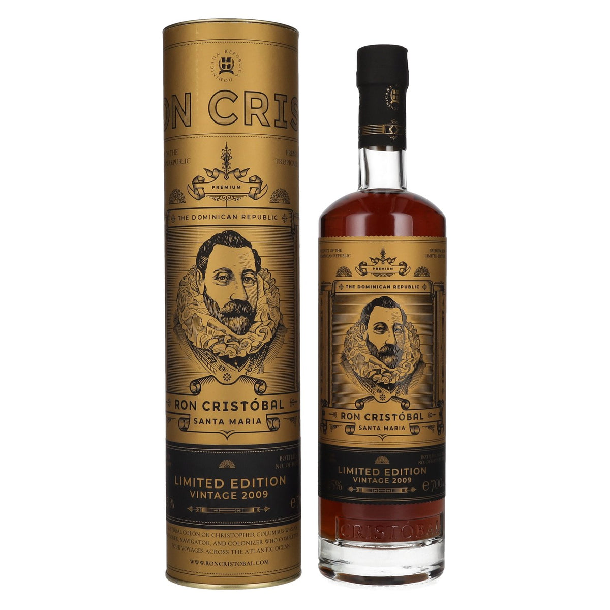 Ron Cristóbal Santa Maria Limited Edition Vintage 2009 45% ABV 0.7l in a gift box