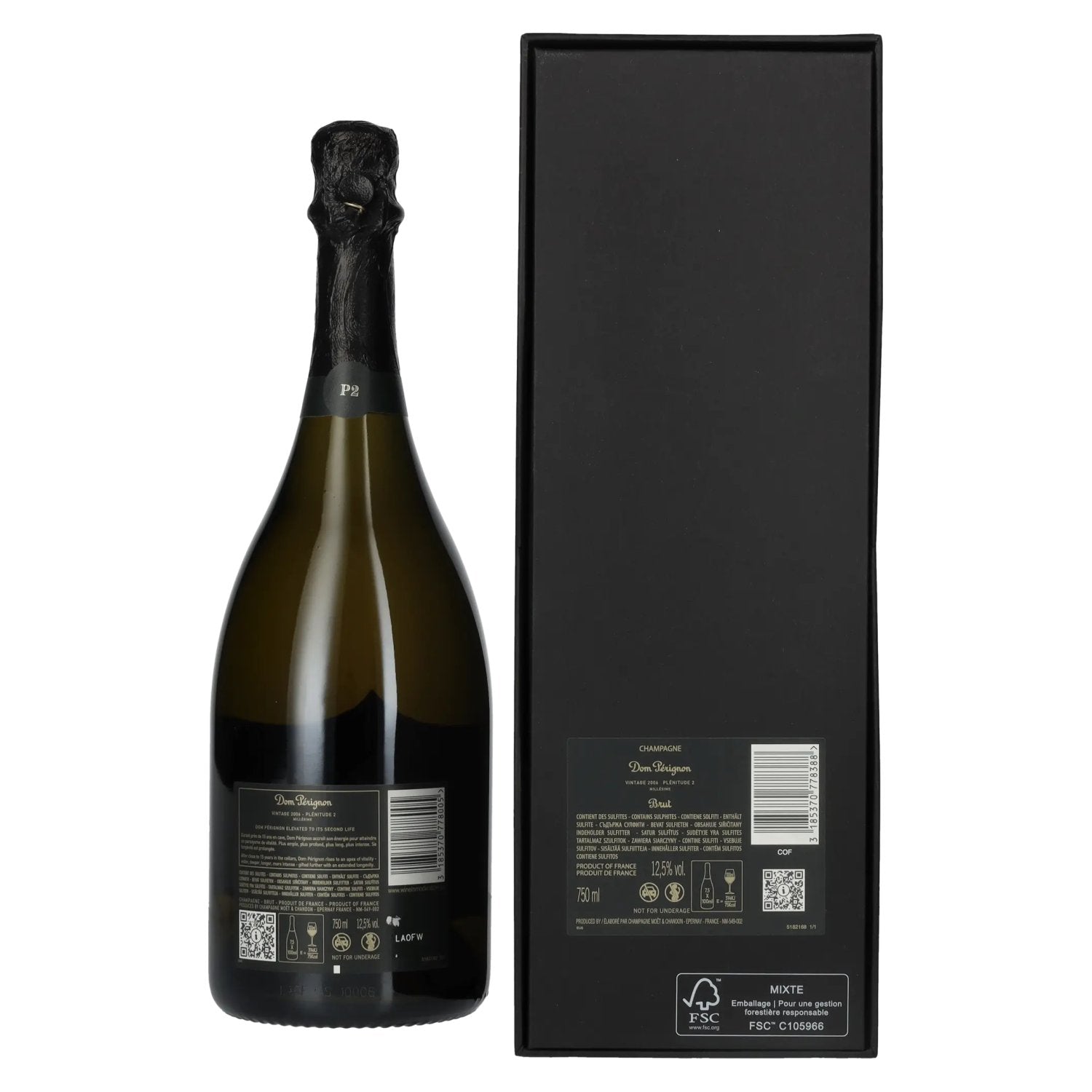 Dom Pérignon Champagne Plénitude 2 Vintage 2006 12,5% Vol. 0,75l en coffret cadeau