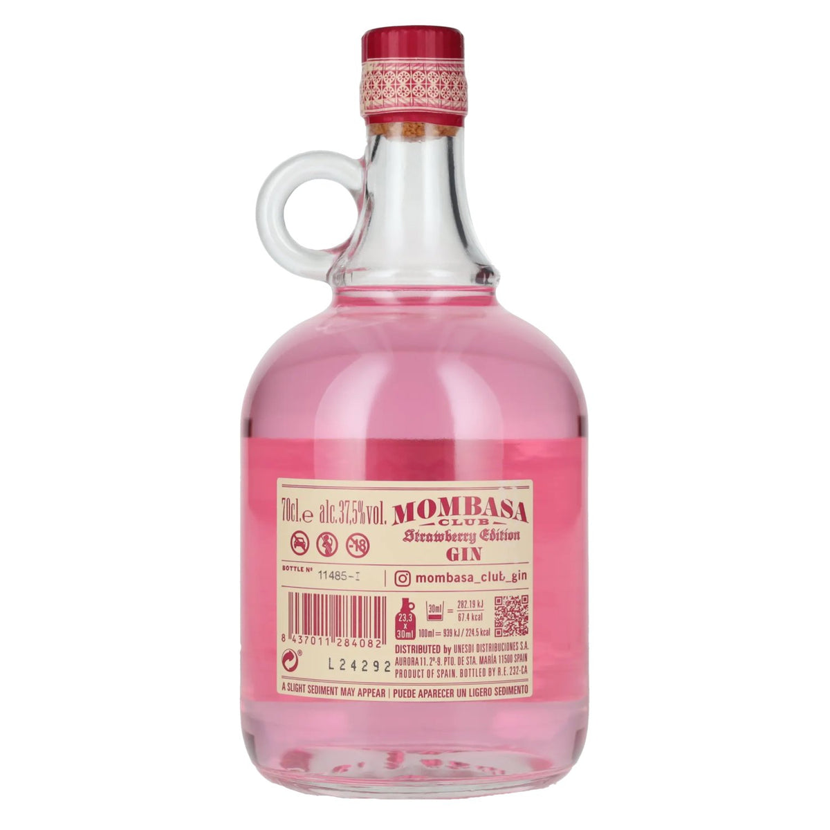 Mombasa Club Strawberry Edition Gin 37,5% vol. 0,7 l