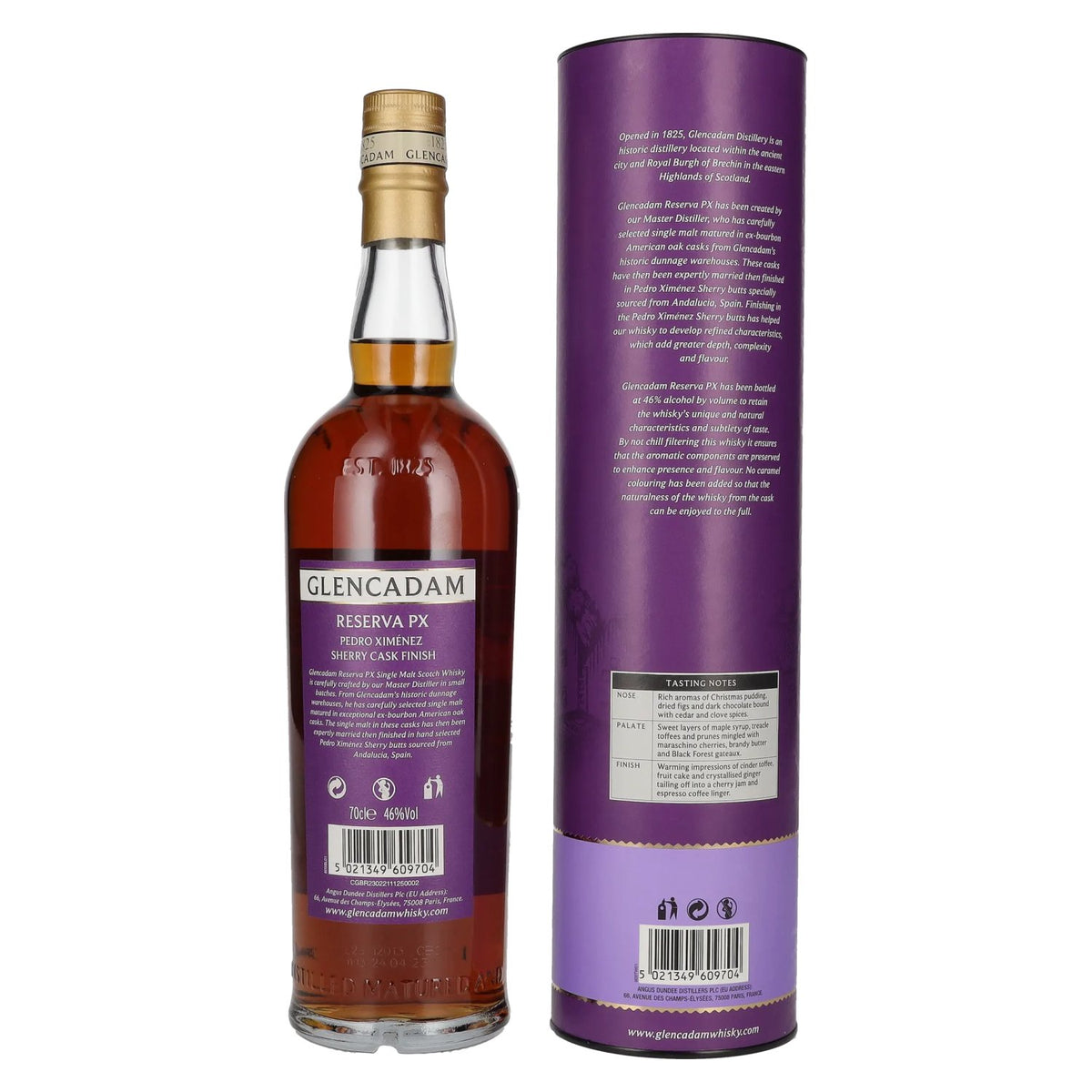 Glencadam RESERVA PX Small Batch 46% vol. 0,7 l in geschenkverpakking