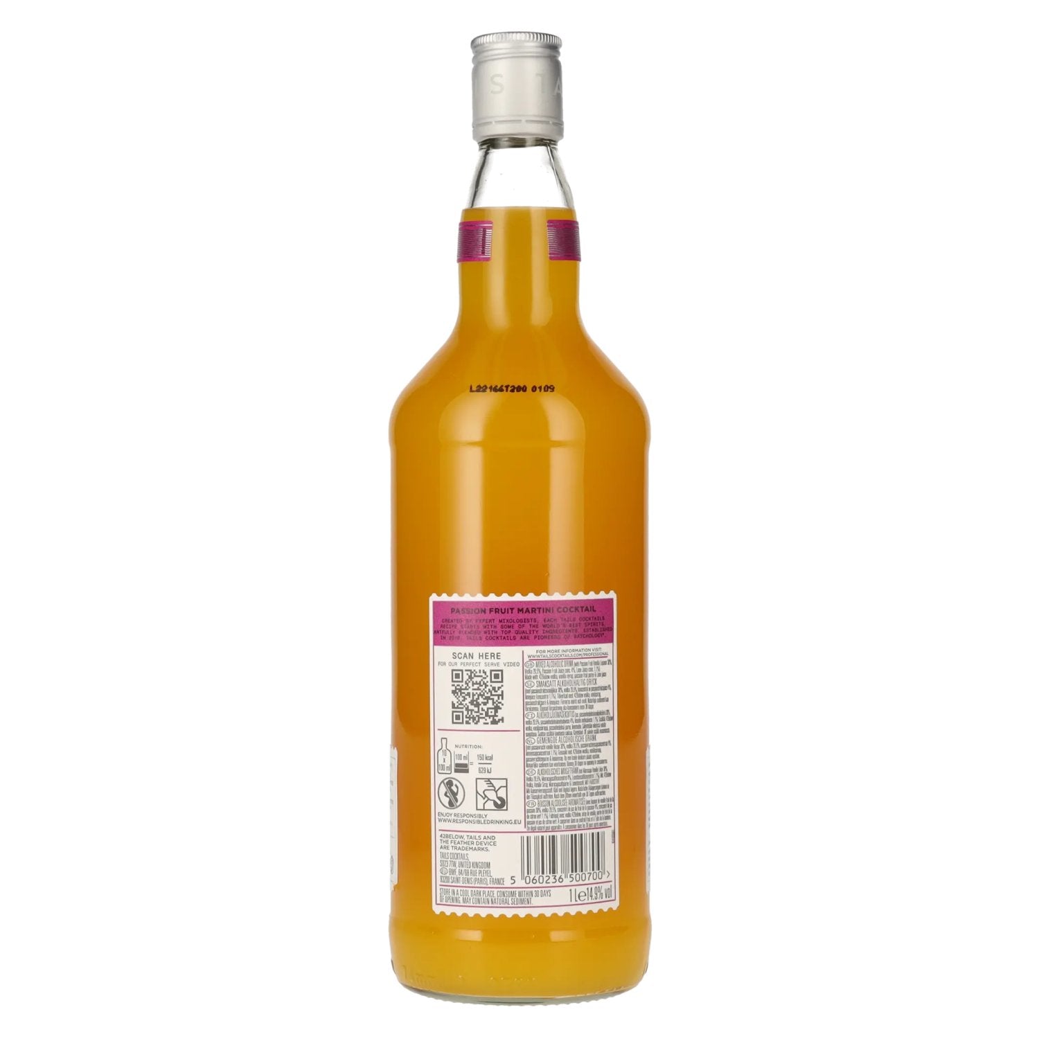 Tails Cocktails Professioneel Passievrucht Martini 14,9% Vol. 1l
