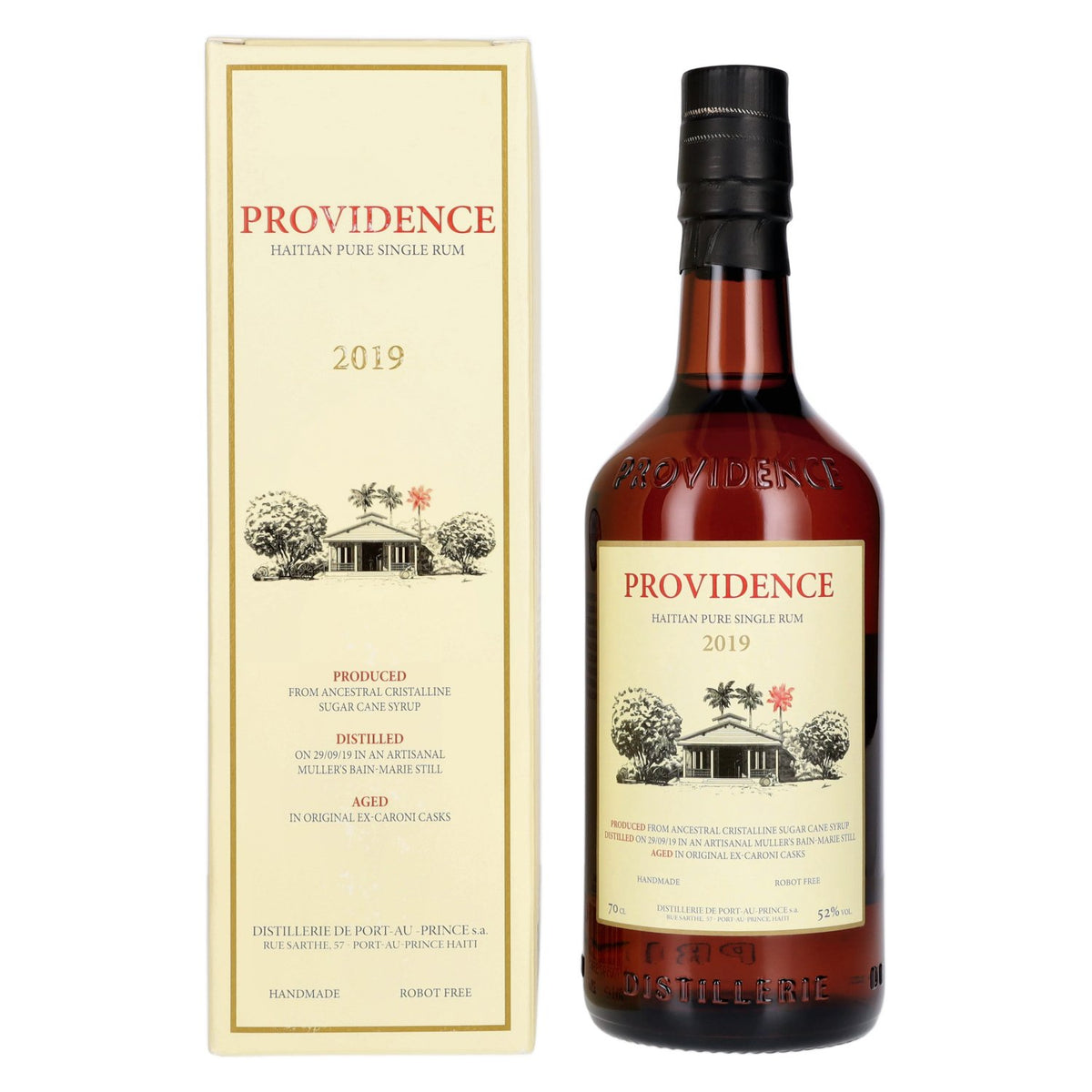 PROVIDENCE Rhum pur haïtien 2019 52 % vol. 0,7 l dans un coffret cadeau