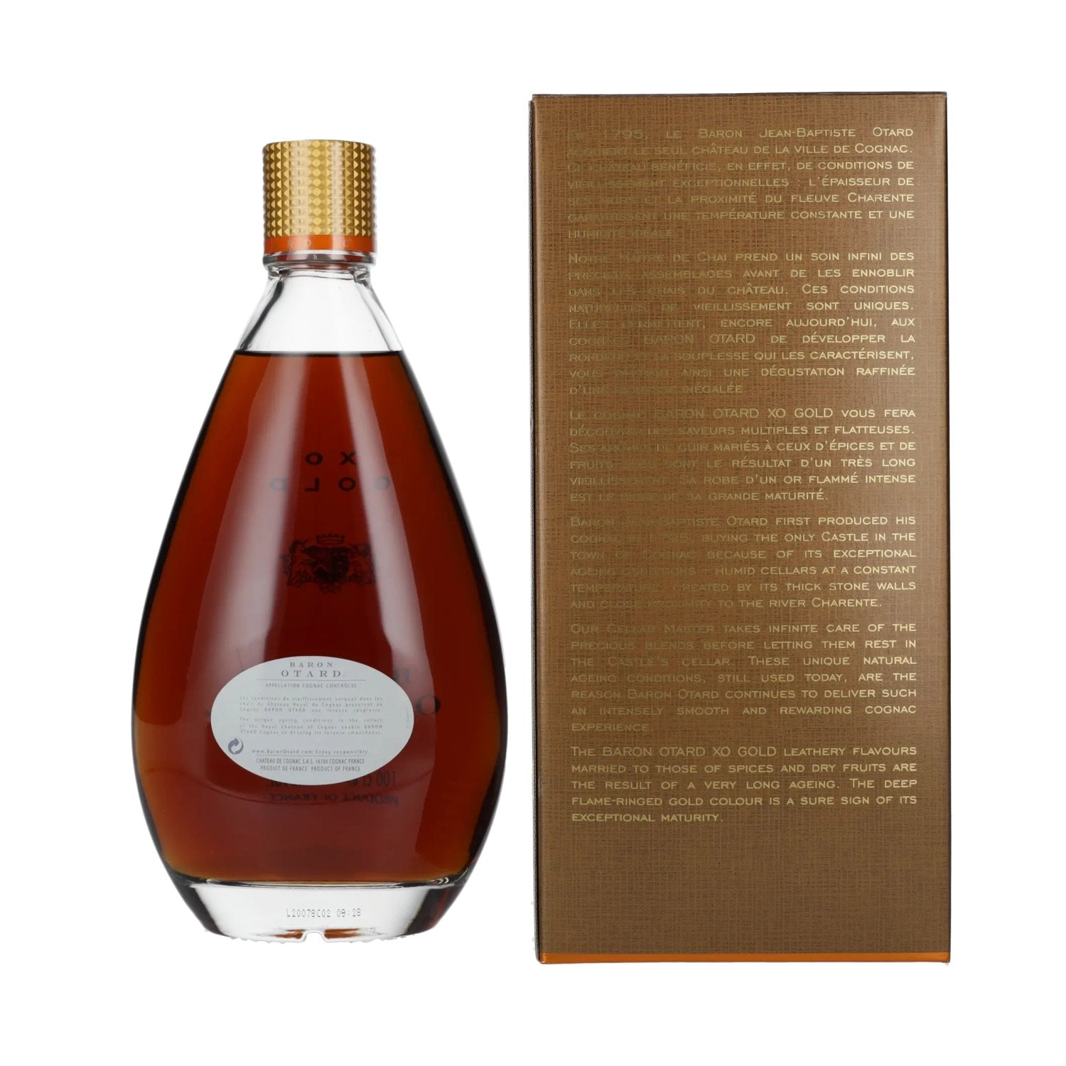 Baron Otard XO GOLD Cognac 40% Vol. 1l in geschenkverpakking