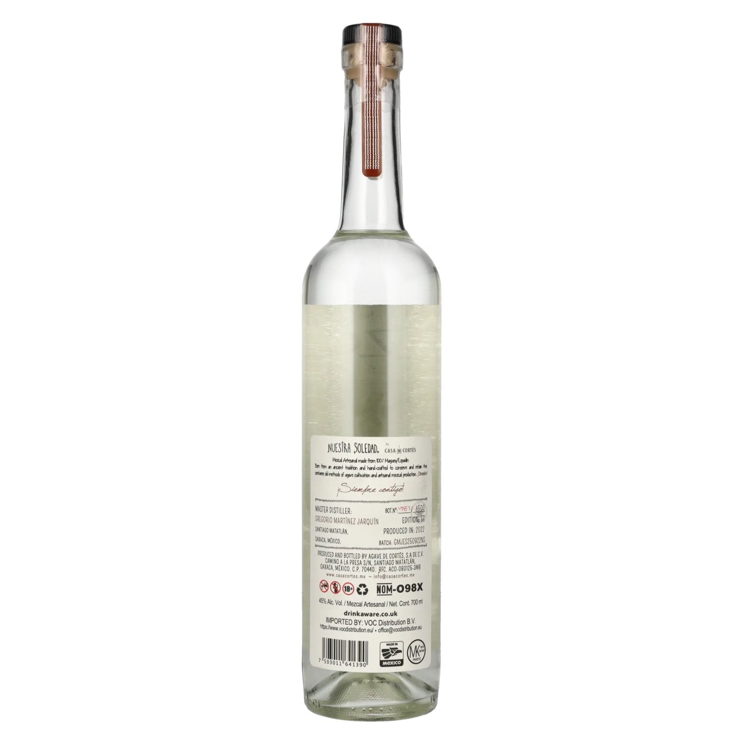 Nuestra Soledad Mezcal Joven STGO. MATATLÁN 45% Vol. 0,7l
