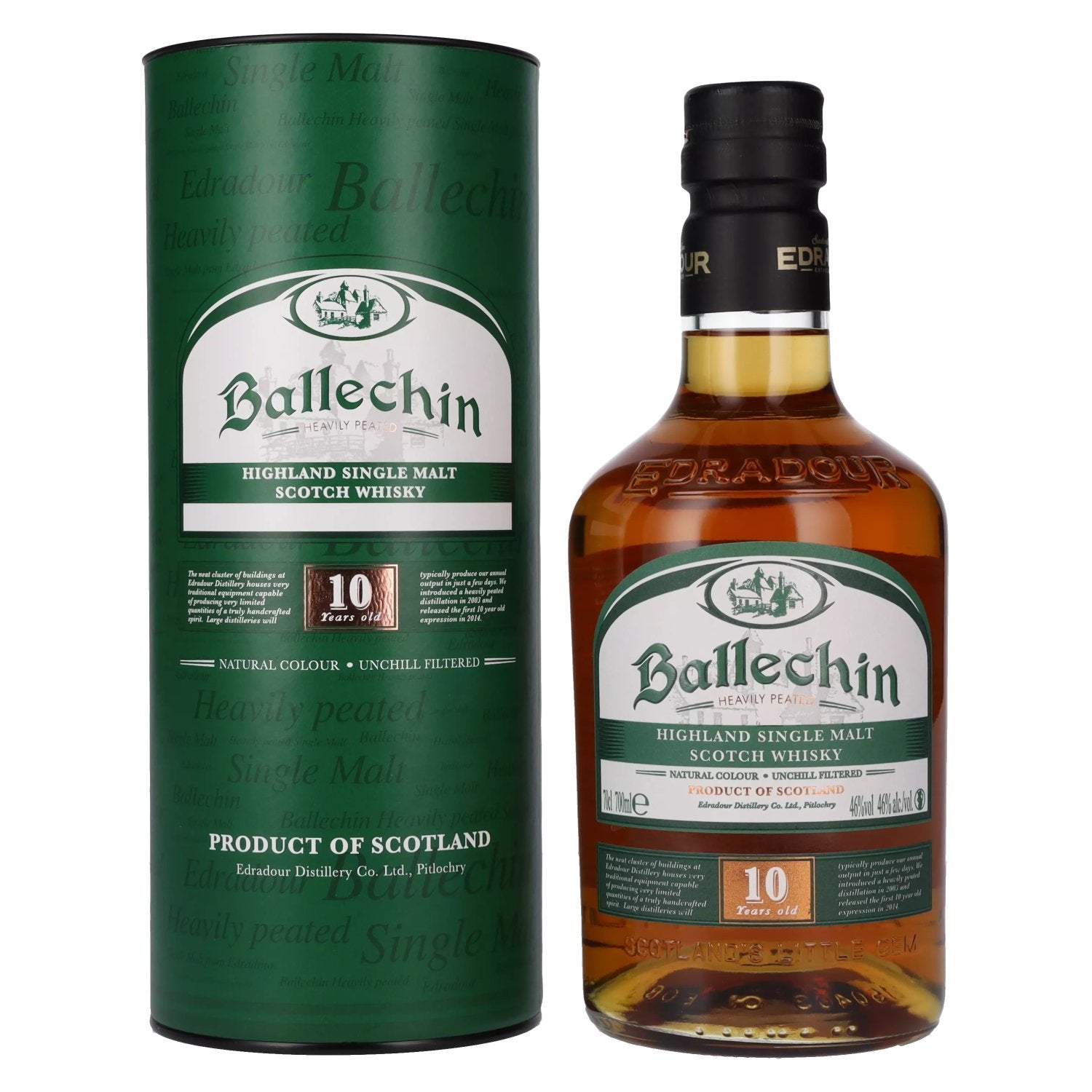 Edradour Ballechin 10 Years Old Highland Single Malt 46% Vol. 0,7l en boîte cadeau