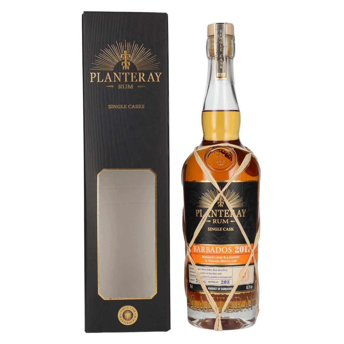 Planteray Rum BARBADOS Single Cask Olorosso Barrel 2017 49.7% ABV 0.7l in a gift box
