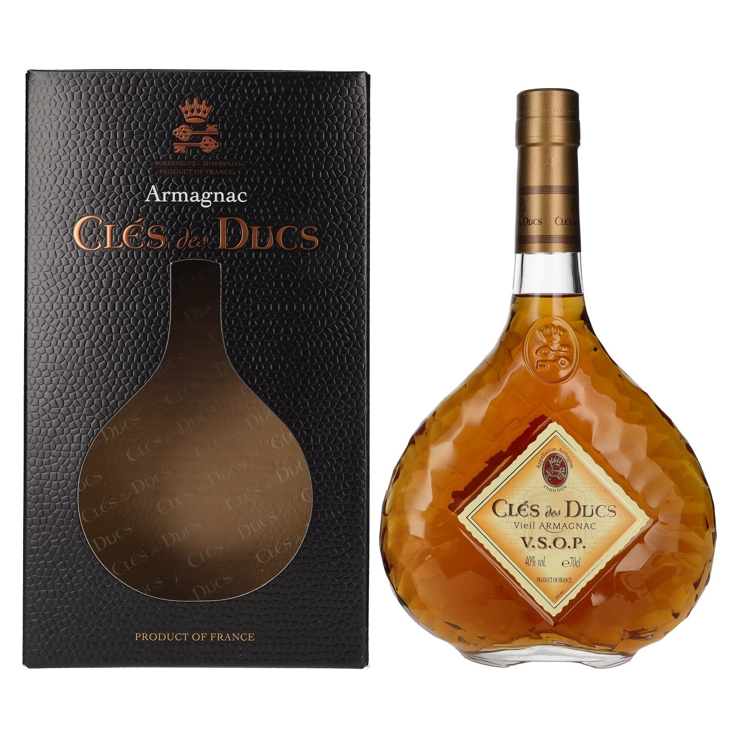 Clés des Ducs Vieil Armagnac V.S.O.P. 40% vol. 0,7l en coffret cadeau