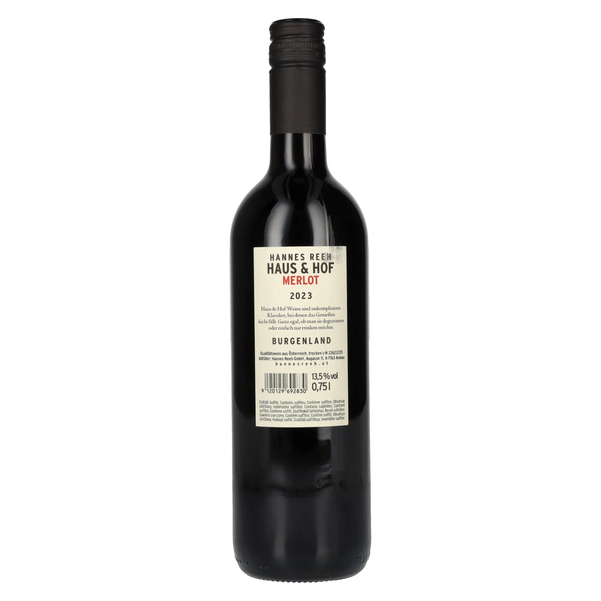 Hannes Reeh Haus &amp; Hof Merlot 2023 13.5% vol. 0.75 l