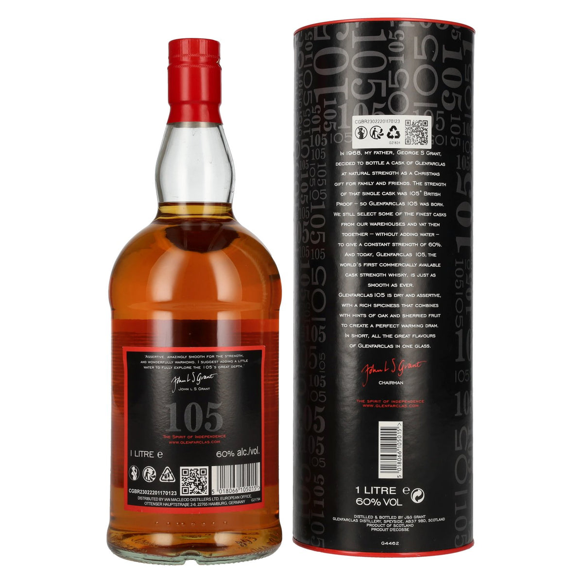 Glenfarclas 105 Cask Strength Highland Single Malt 60% vol. 1 litre in a gift box