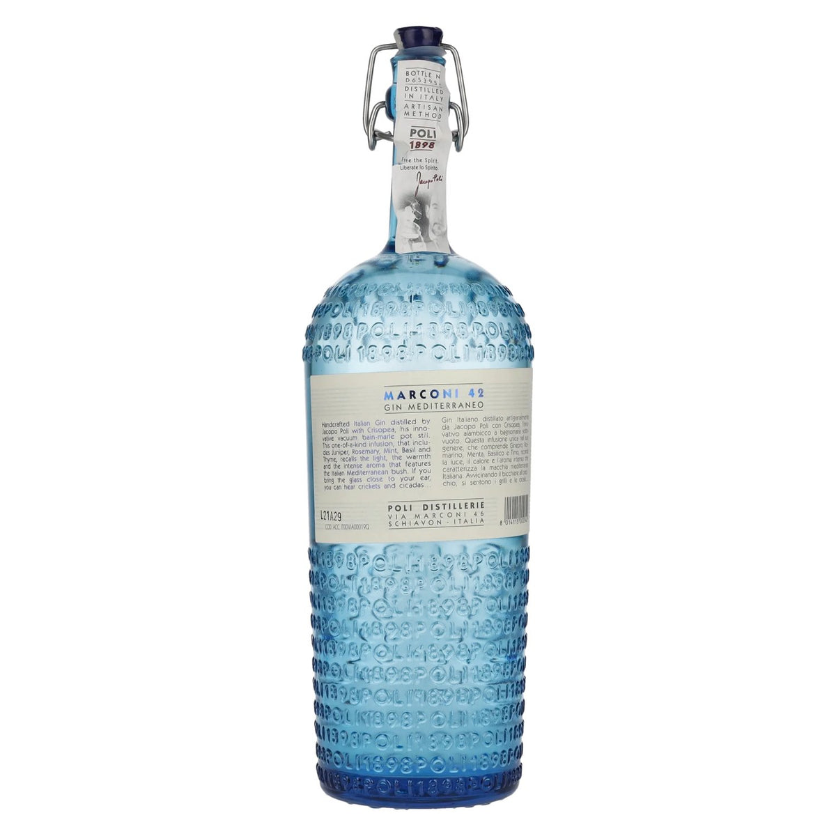 Poli Marconi 42 Gin 42% ABV 0.7 l