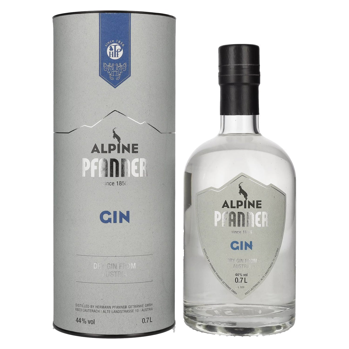 Pfanner Alpine Dry Gin 44 % vol., 0,7 l, dans un coffret cadeau