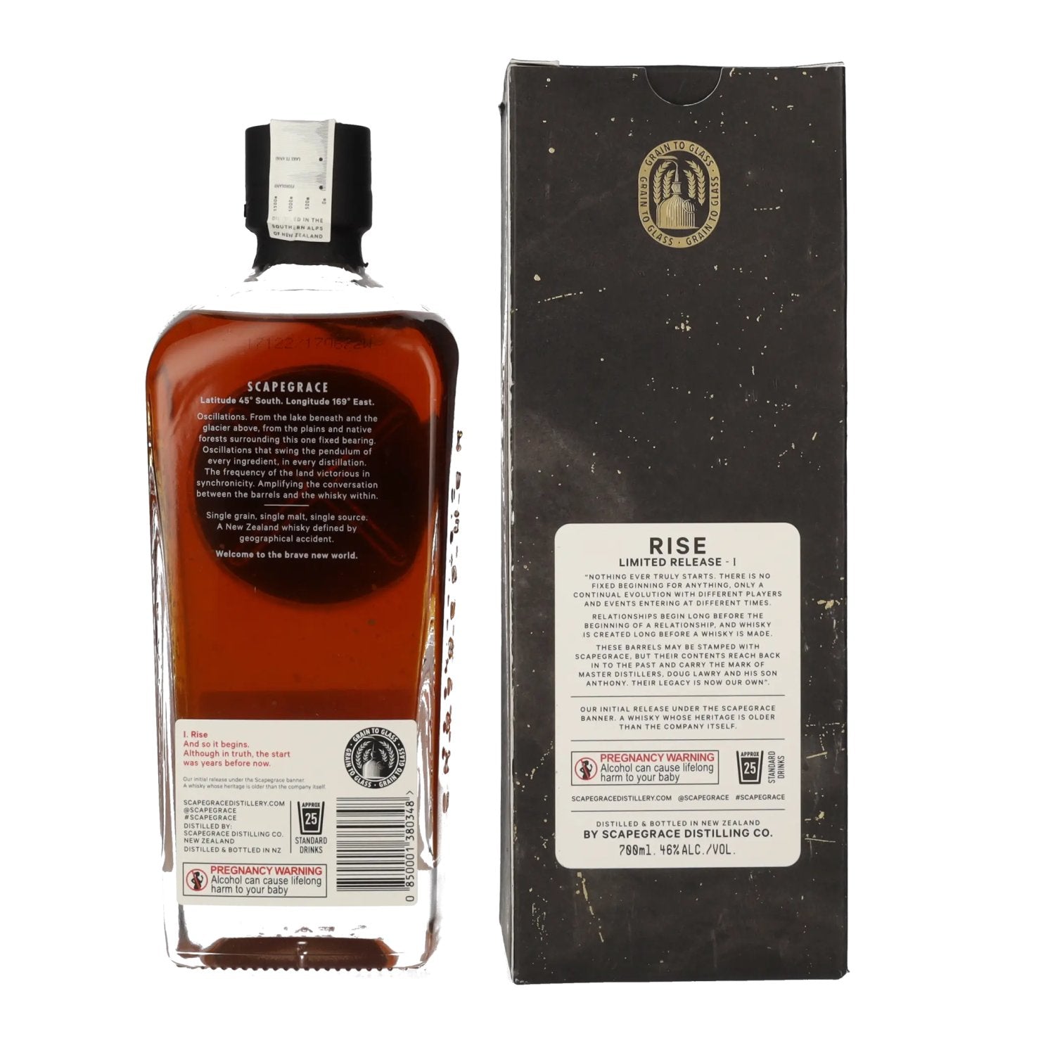 Scapegrace RISE Small Batch Limited Release I 46% Vol. 0,7l in Geschenkbox