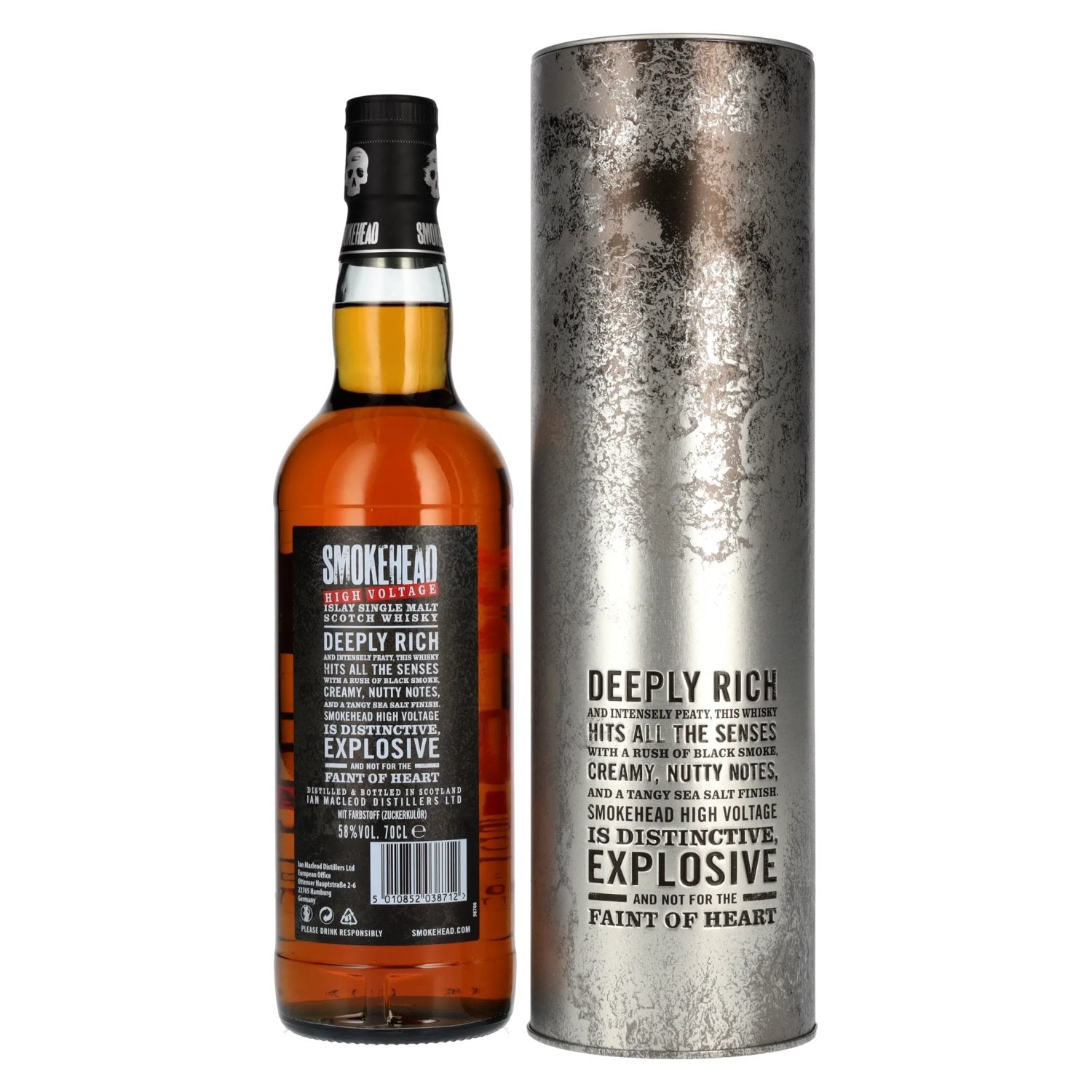 Smokehead HIGH VOLTAGE Islay Single Malt Scotch Whisky 58% Vol. 0,7l in Blik